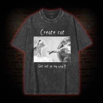 Create cat Washed T-shirt