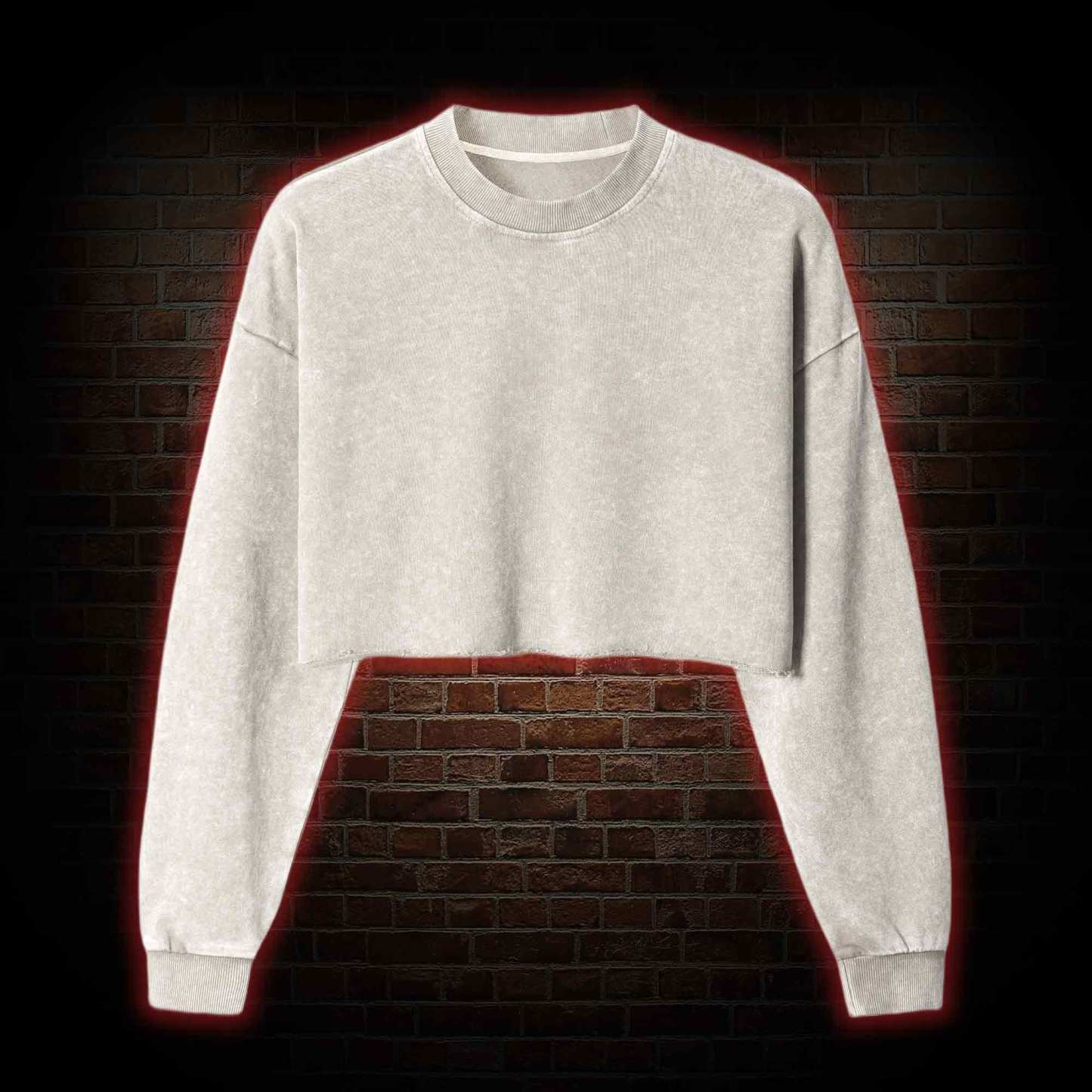 Women's Washed Cropped Sweatshirts