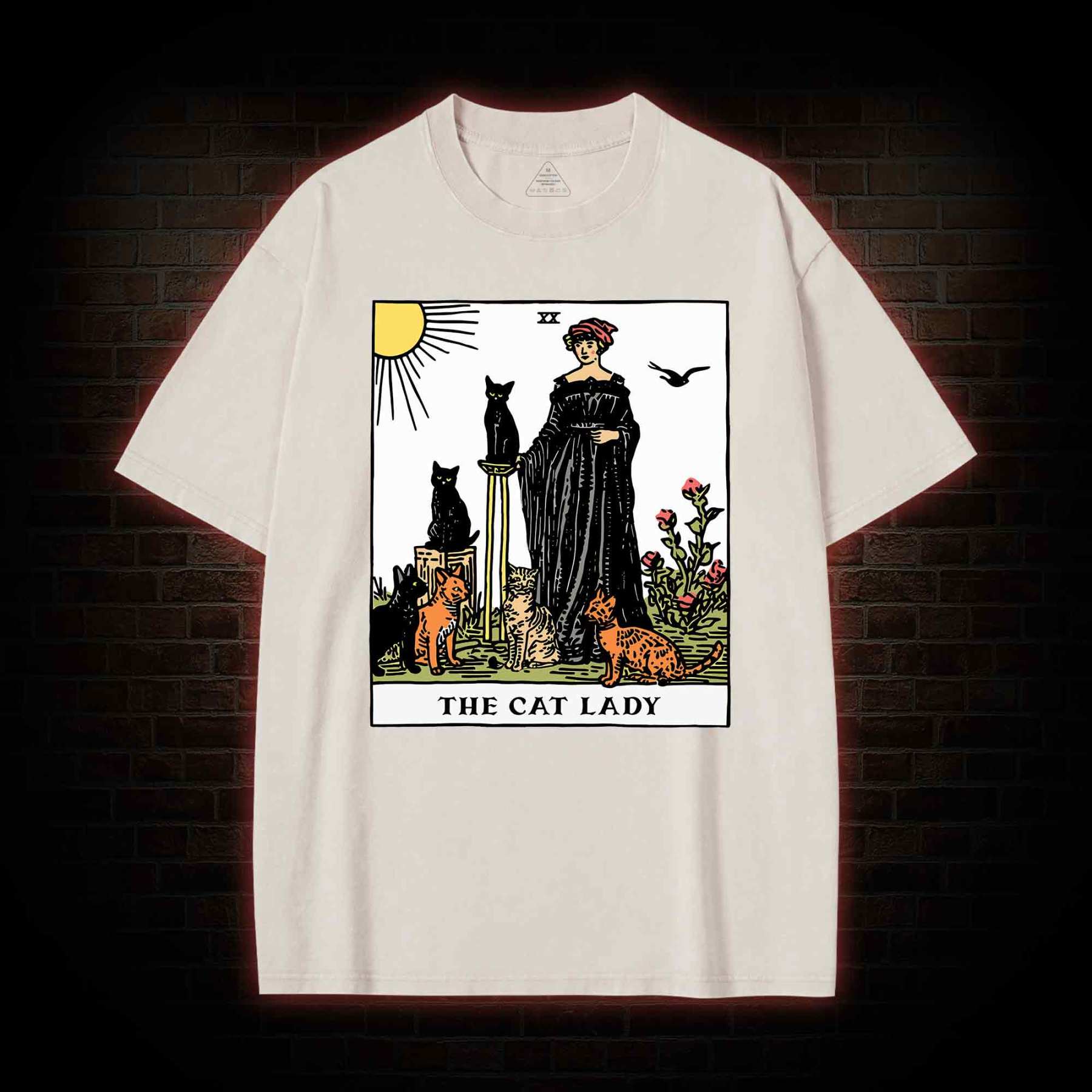 The Cat Lady Washed T-shirt