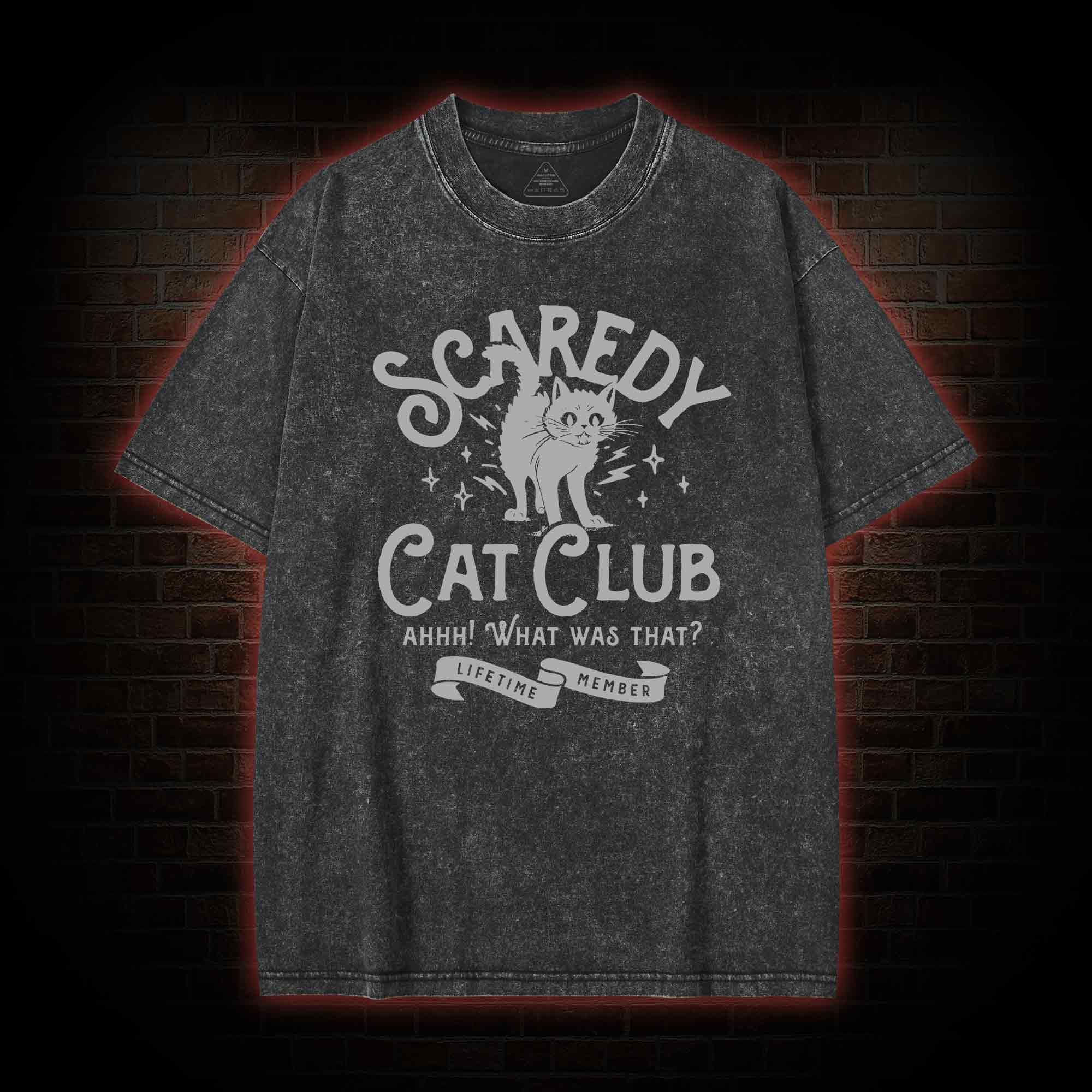 Scaredy Cat Club Washed T-shirt