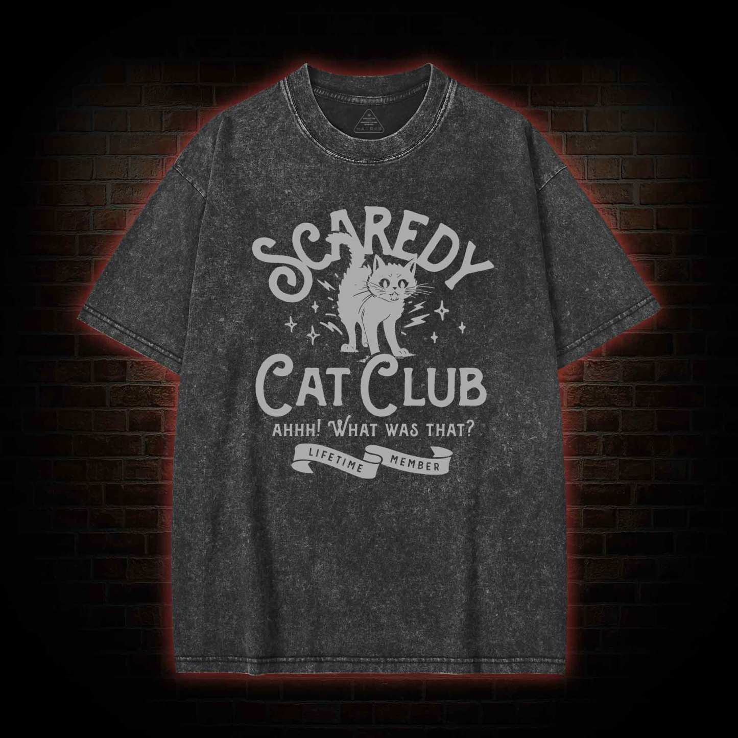 Scaredy Cat Club Washed T-shirt