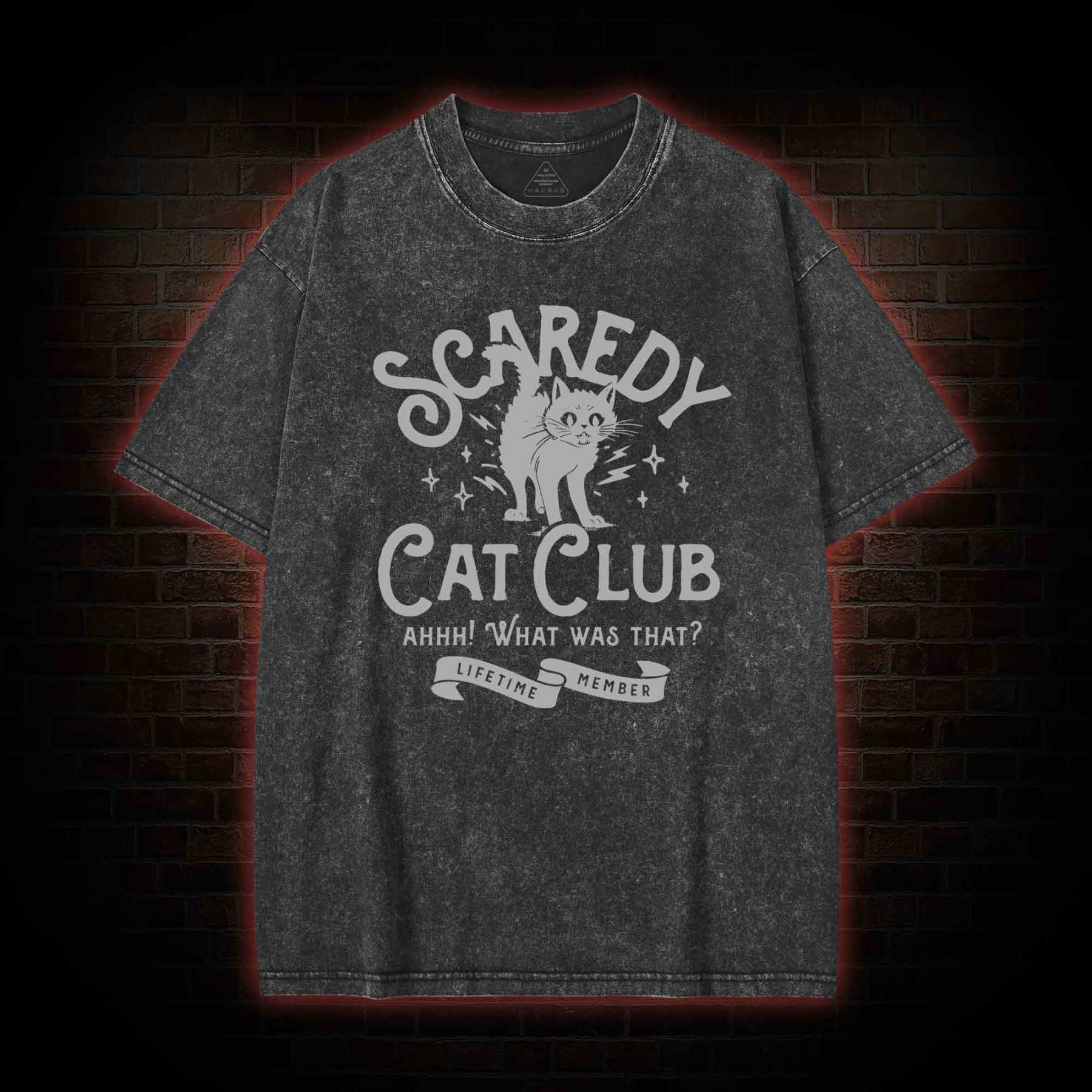 Scaredy Cat Club Washed T-shirt