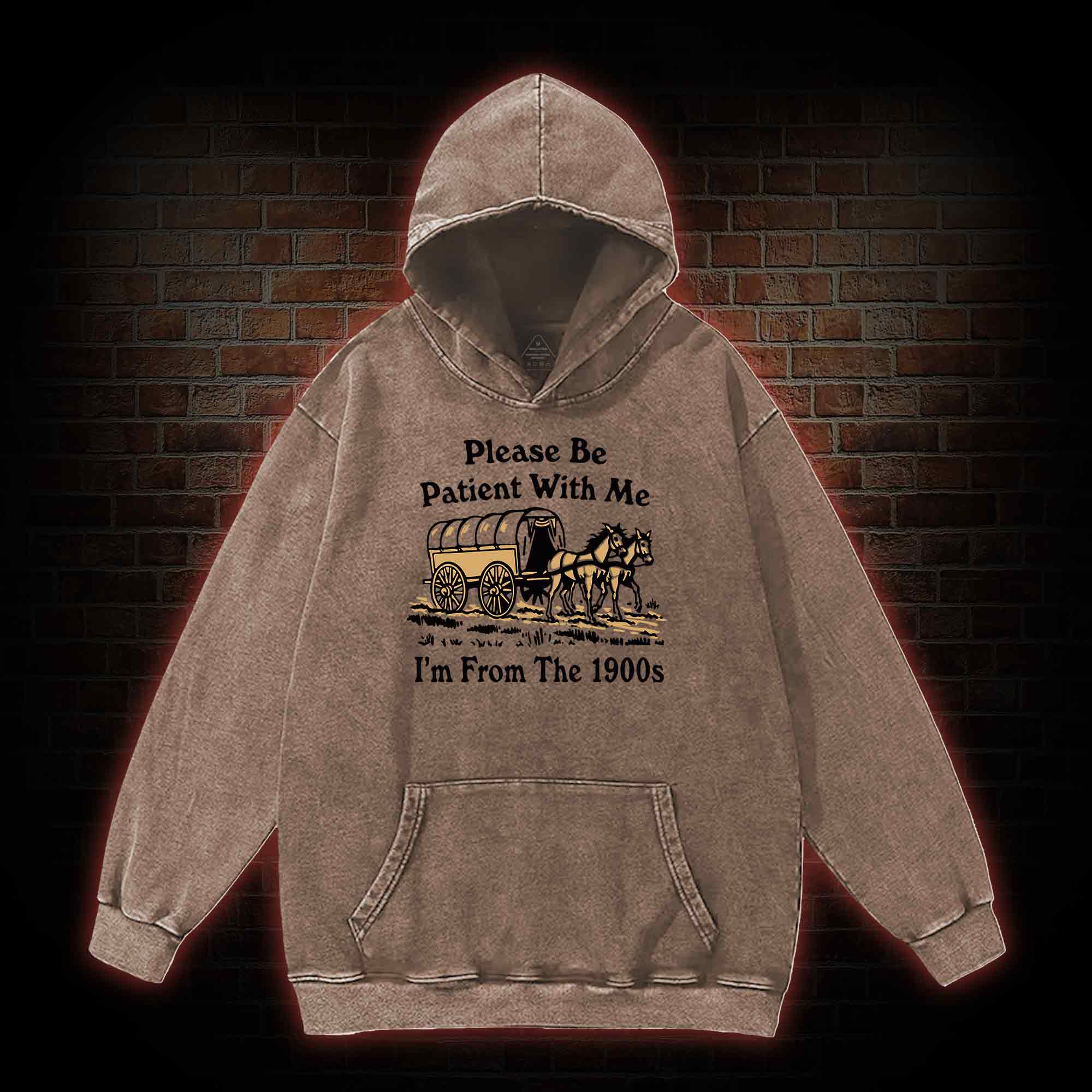 Please Be Patient With Me Washed Hoodie