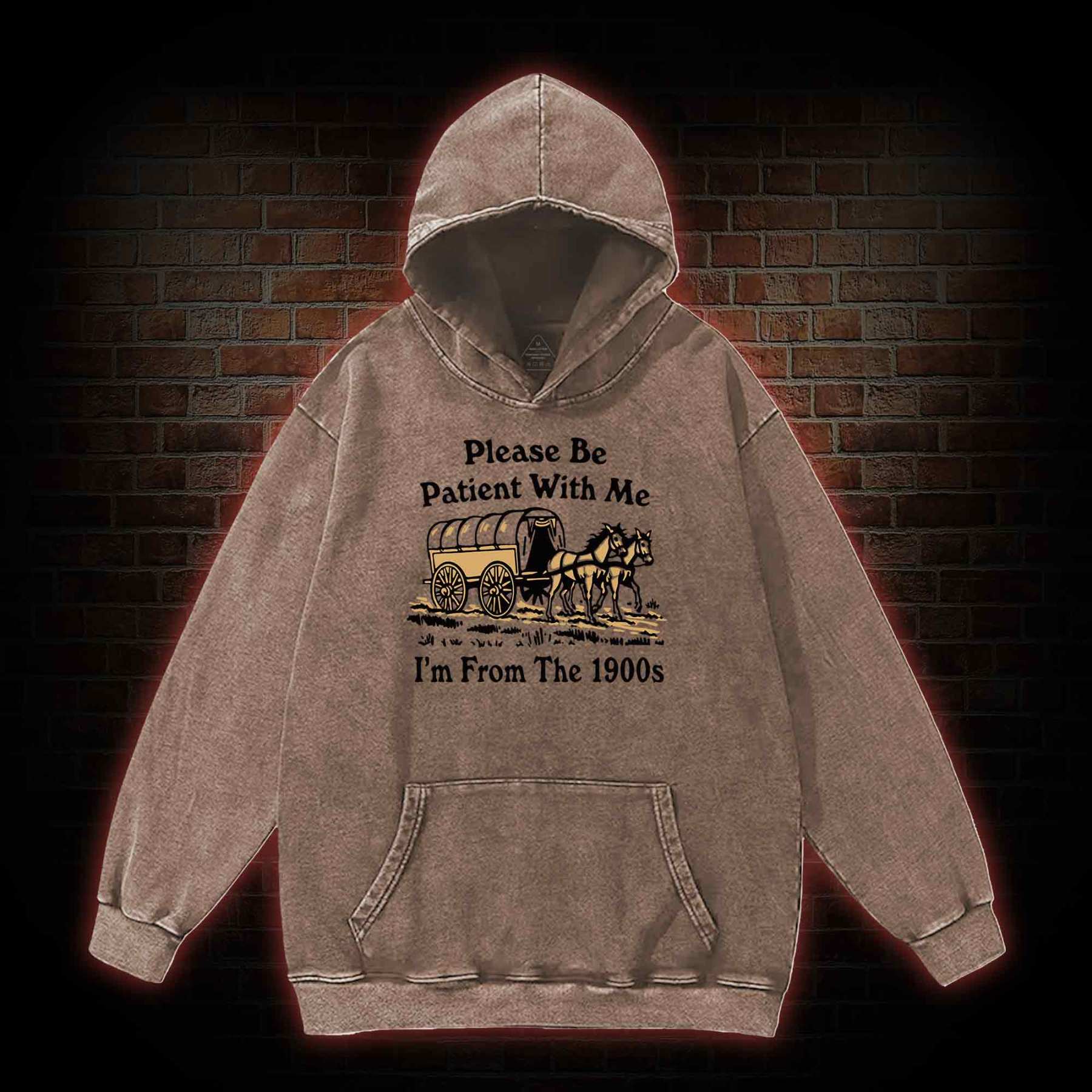 Please Be Patient With Me Washed Hoodie