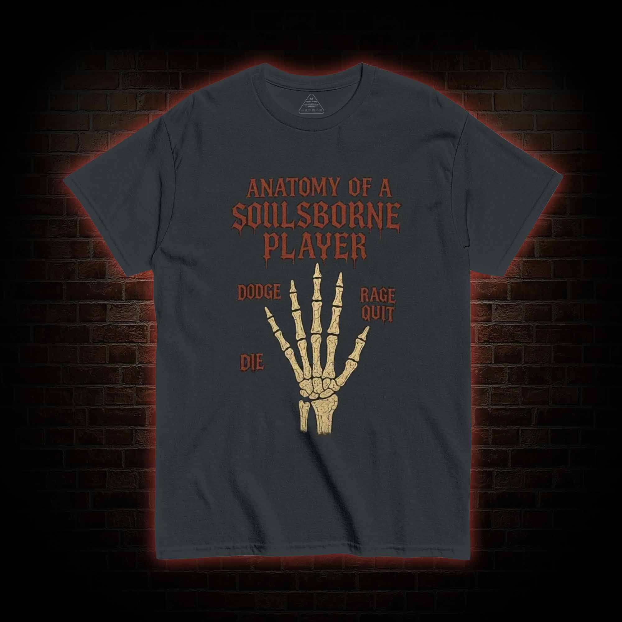 Anatomy of a Soulsborne Player T-shirt