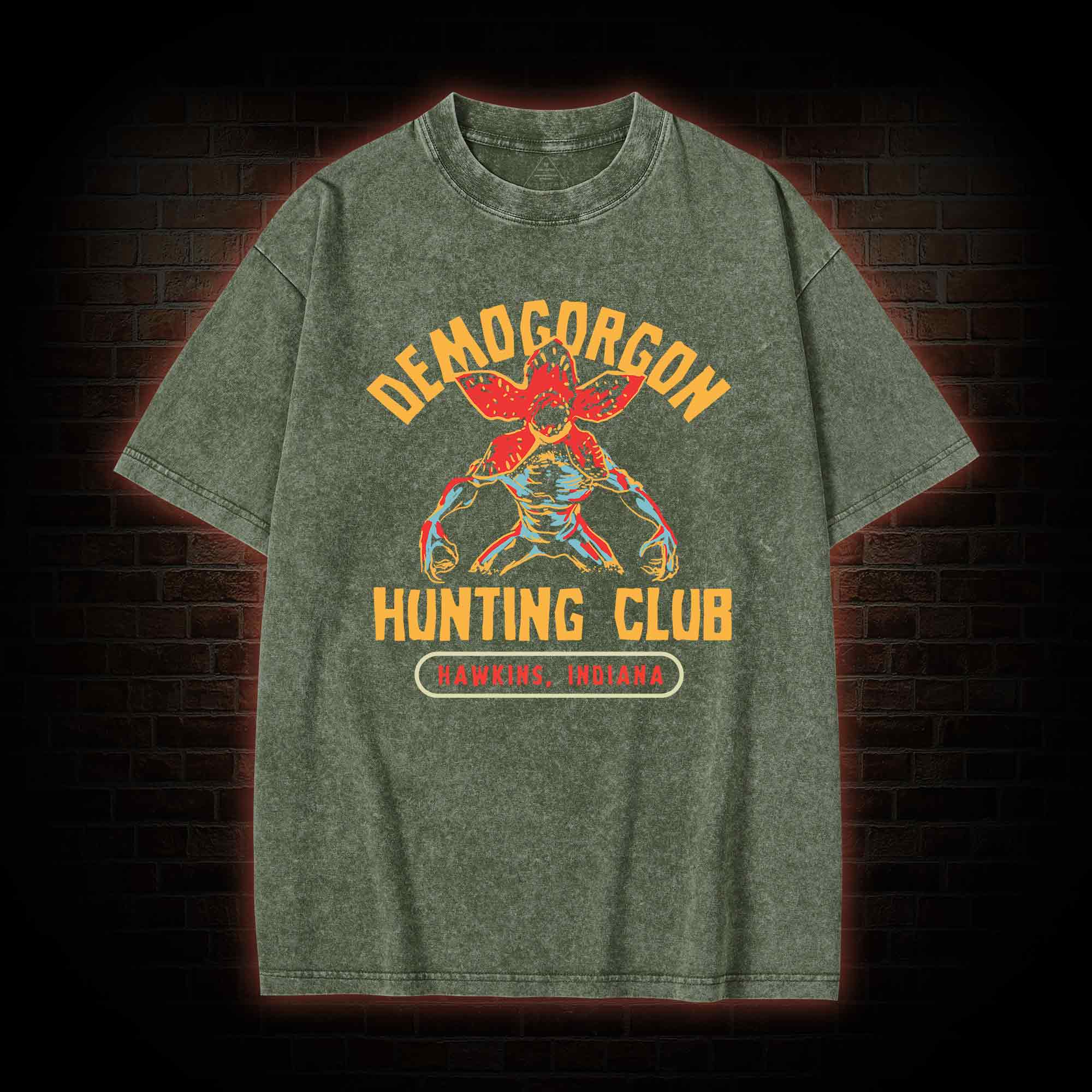 Demogorgon Hunting Club Washed T-shirt