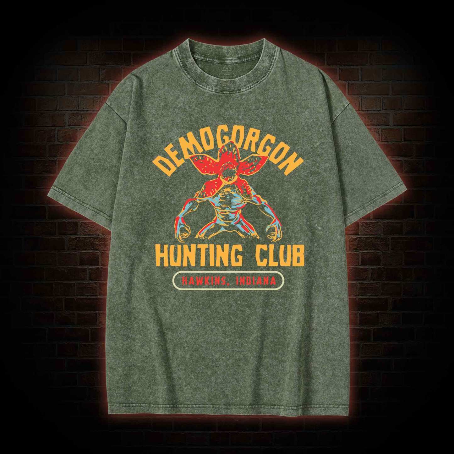Demogorgon Hunting Club Washed T-shirt