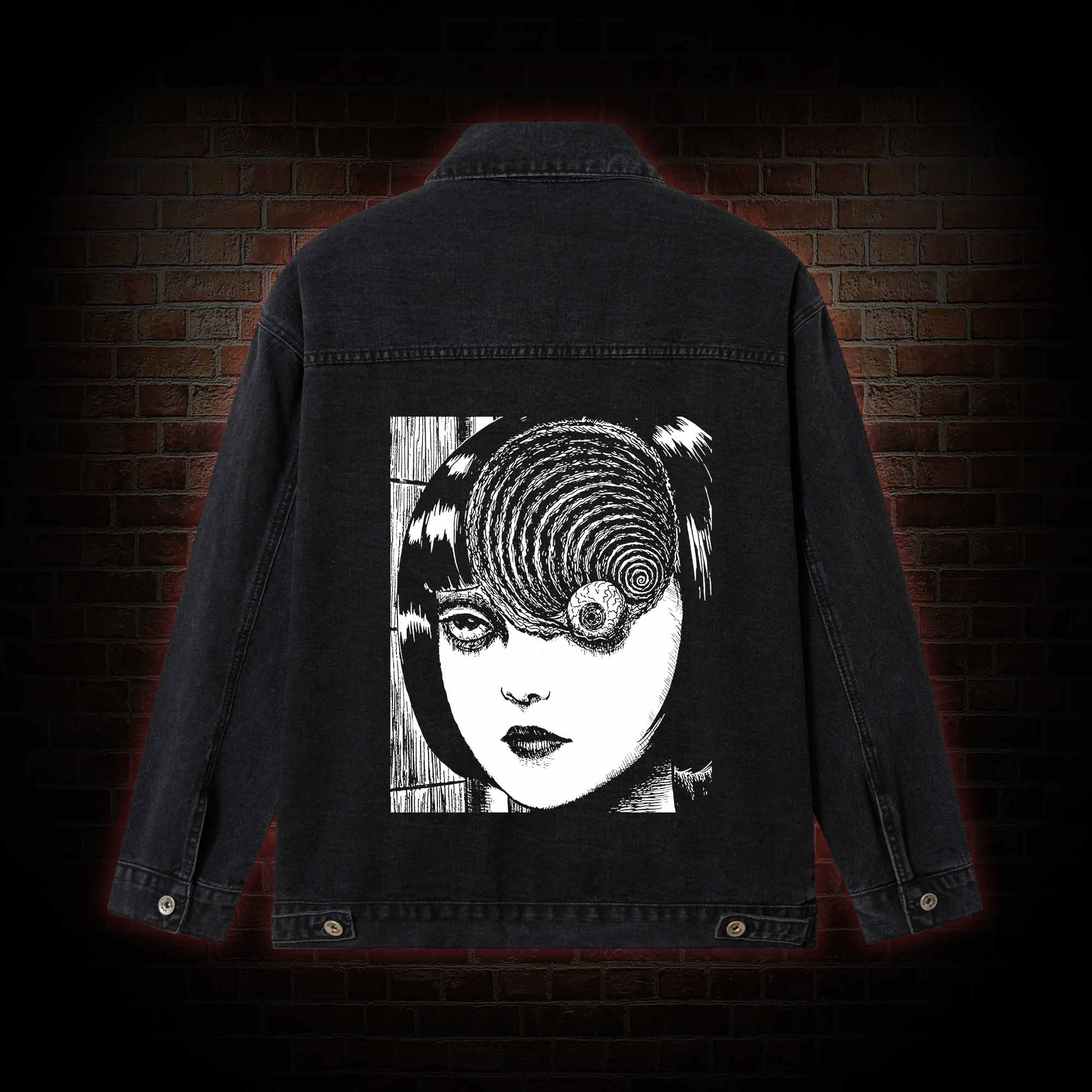 Horror Eyeball Denim Jacket