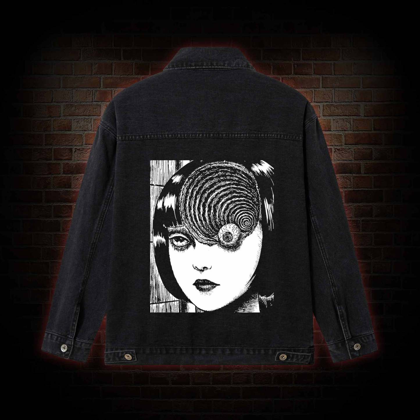 Horror Eyeball Denim Jacket