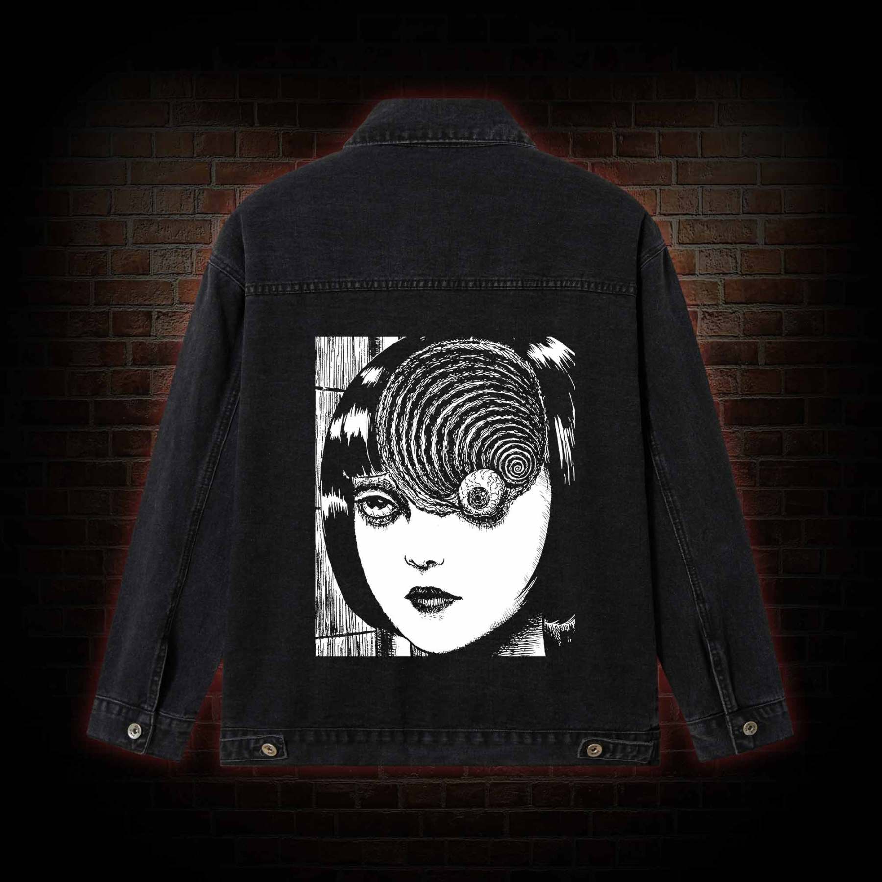 Horror Eyeball Denim Jacket