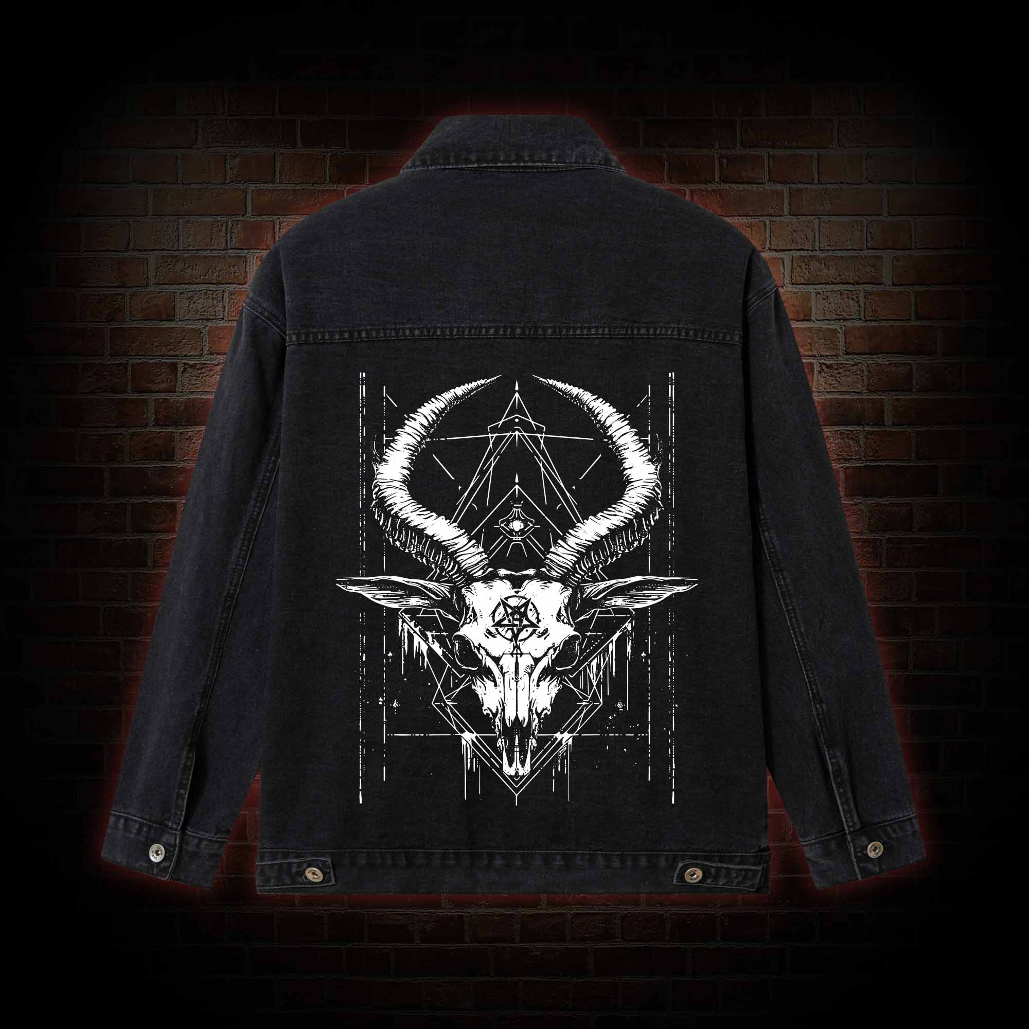 Baphomet Occult Denim Jacket