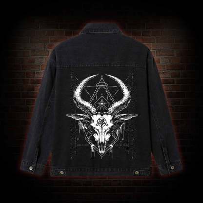 Baphomet Occult Denim Jacket