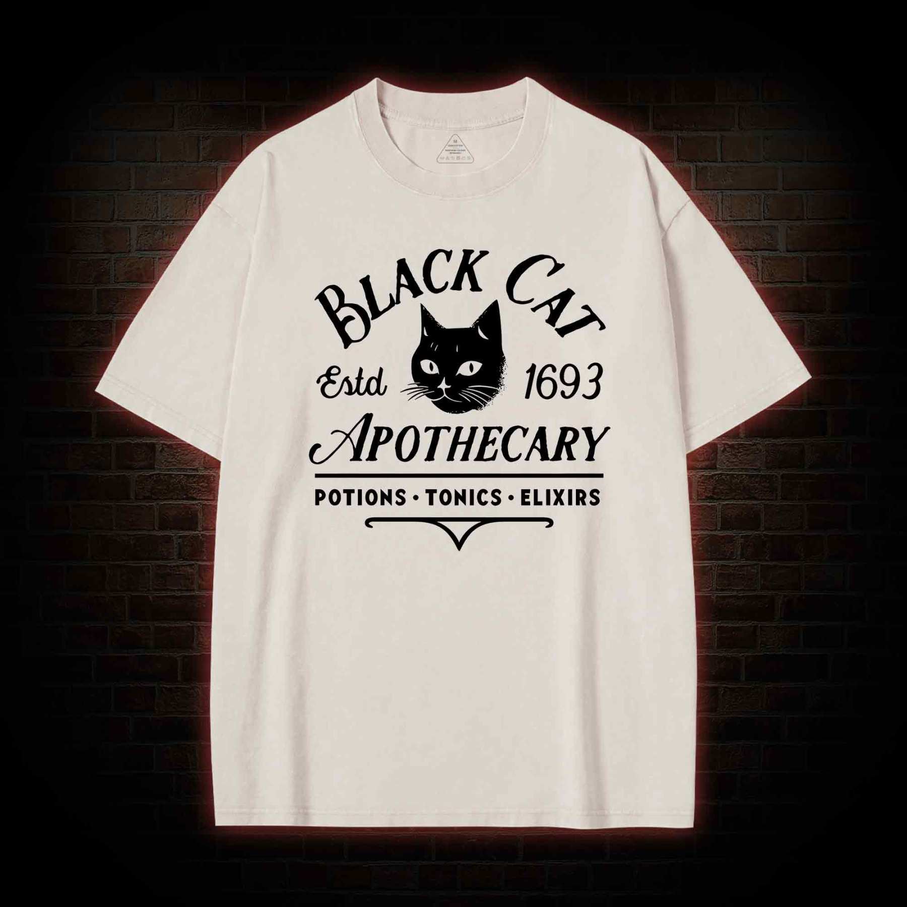 Black Cat Apothecary Washed T-shirt