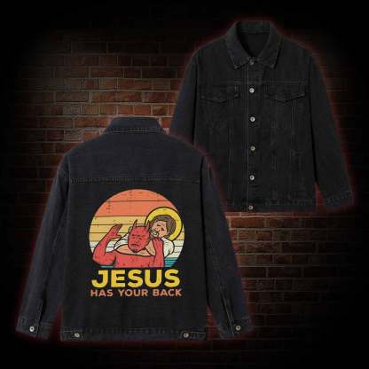 Jesus has Your Back Denim Jacket