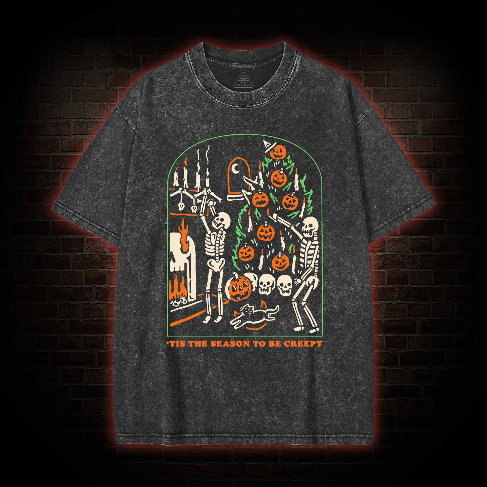 'Tis The Season To Be Creepy Washed T-shirt