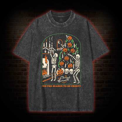 'Tis The Season To Be Creepy Washed T-shirt