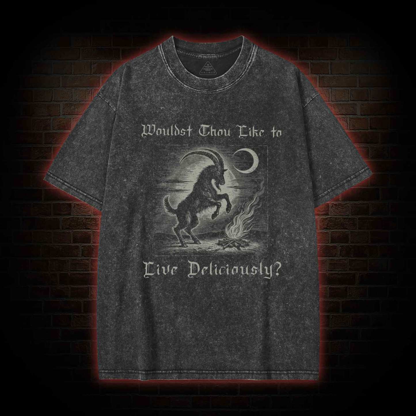 Live Deliciously Occult Washed T-shirt