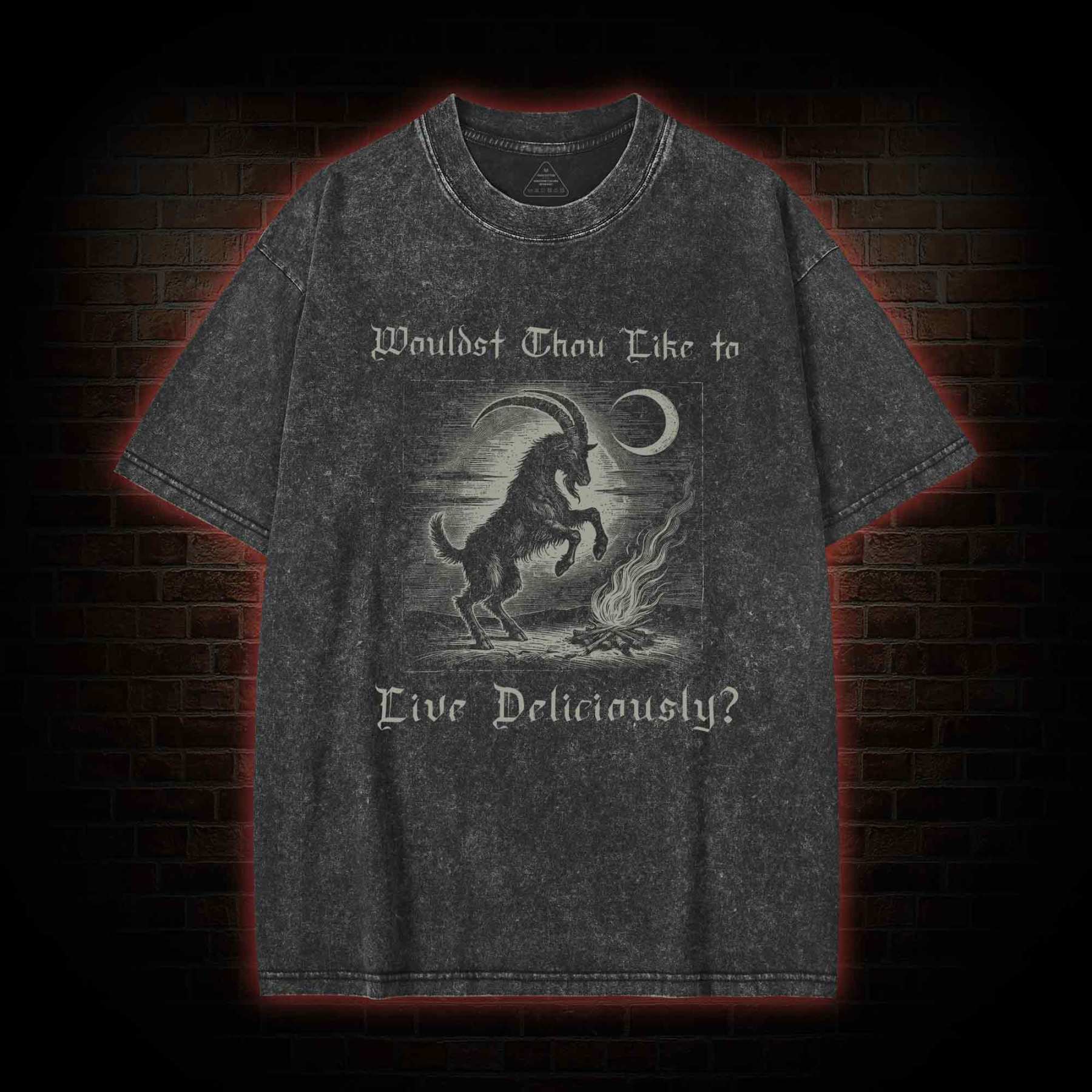 Live Deliciously Occult Washed T-shirt