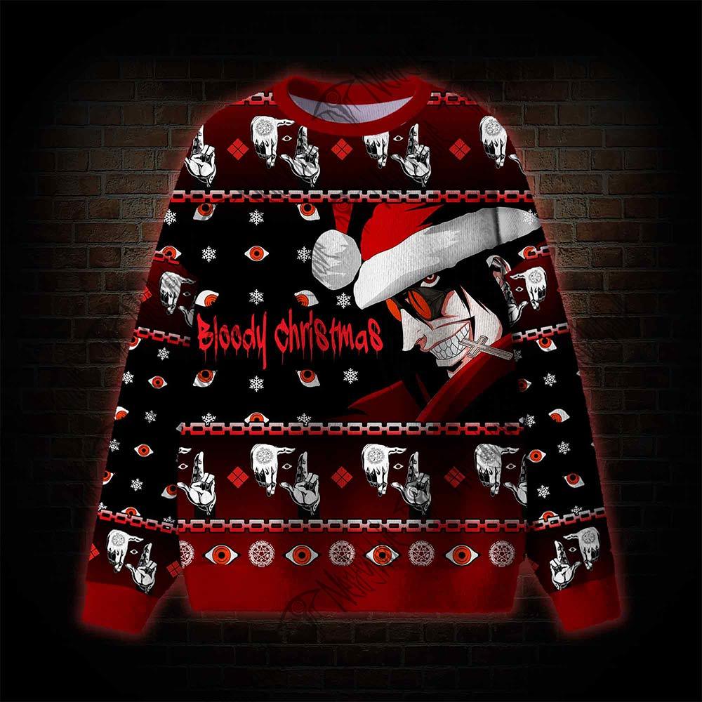 Bloody Christmas Ugly Sweatshirts