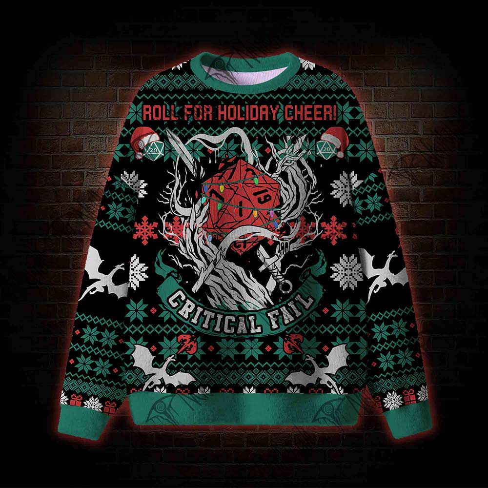 Roll for Holiday Cheer! Ugly Sweatshirts
