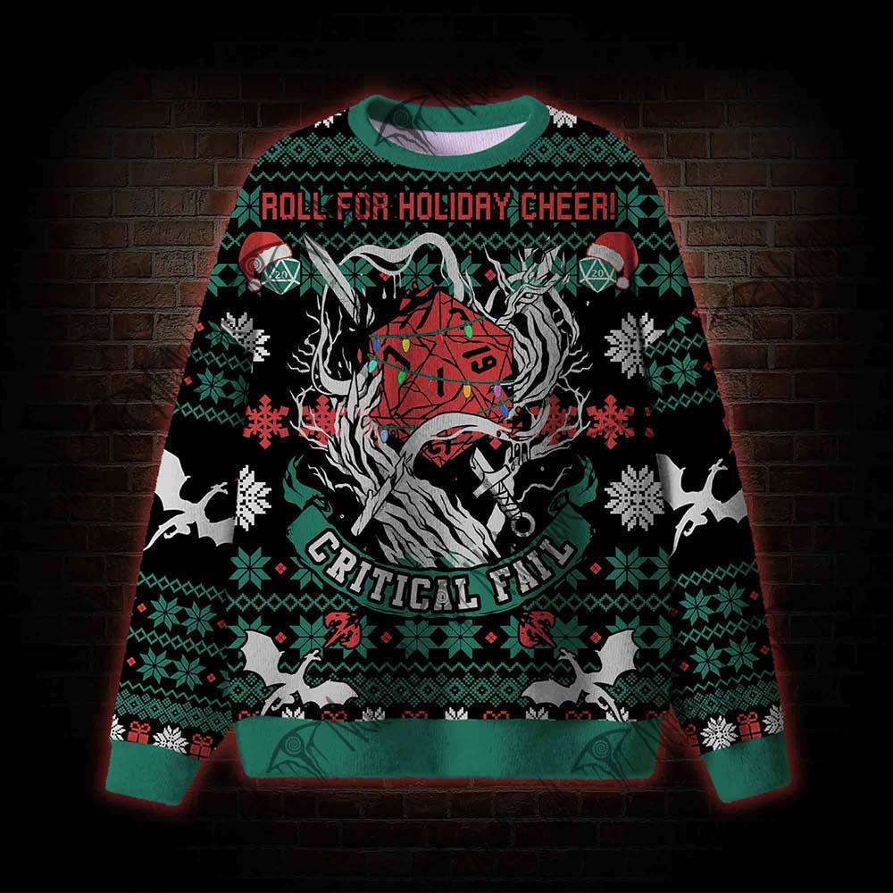 Roll for Holiday Cheer! Ugly Sweatshirts