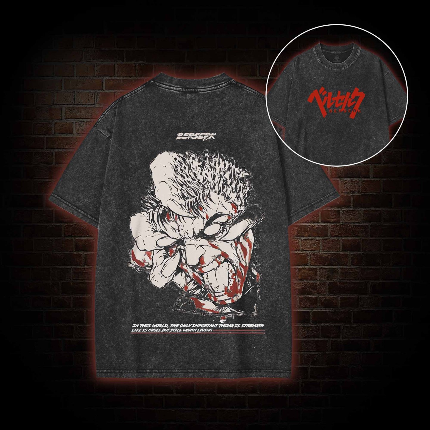 Life is Cruel Washed T-shirt