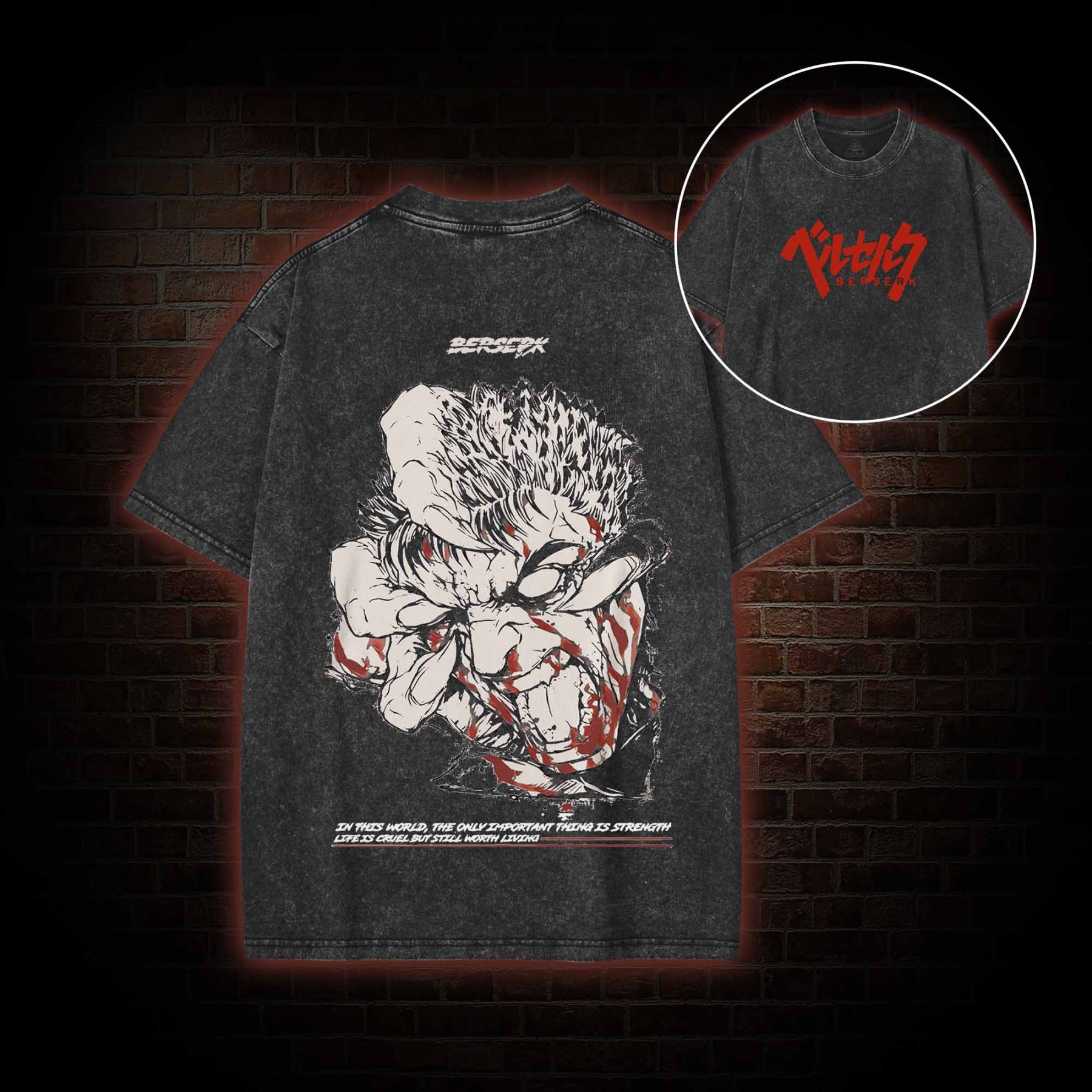 Life is Cruel Washed T-shirt