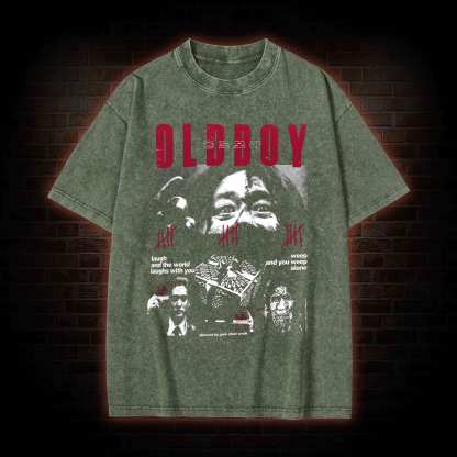 Laugh and the World Laughs with You Washed T-shirt