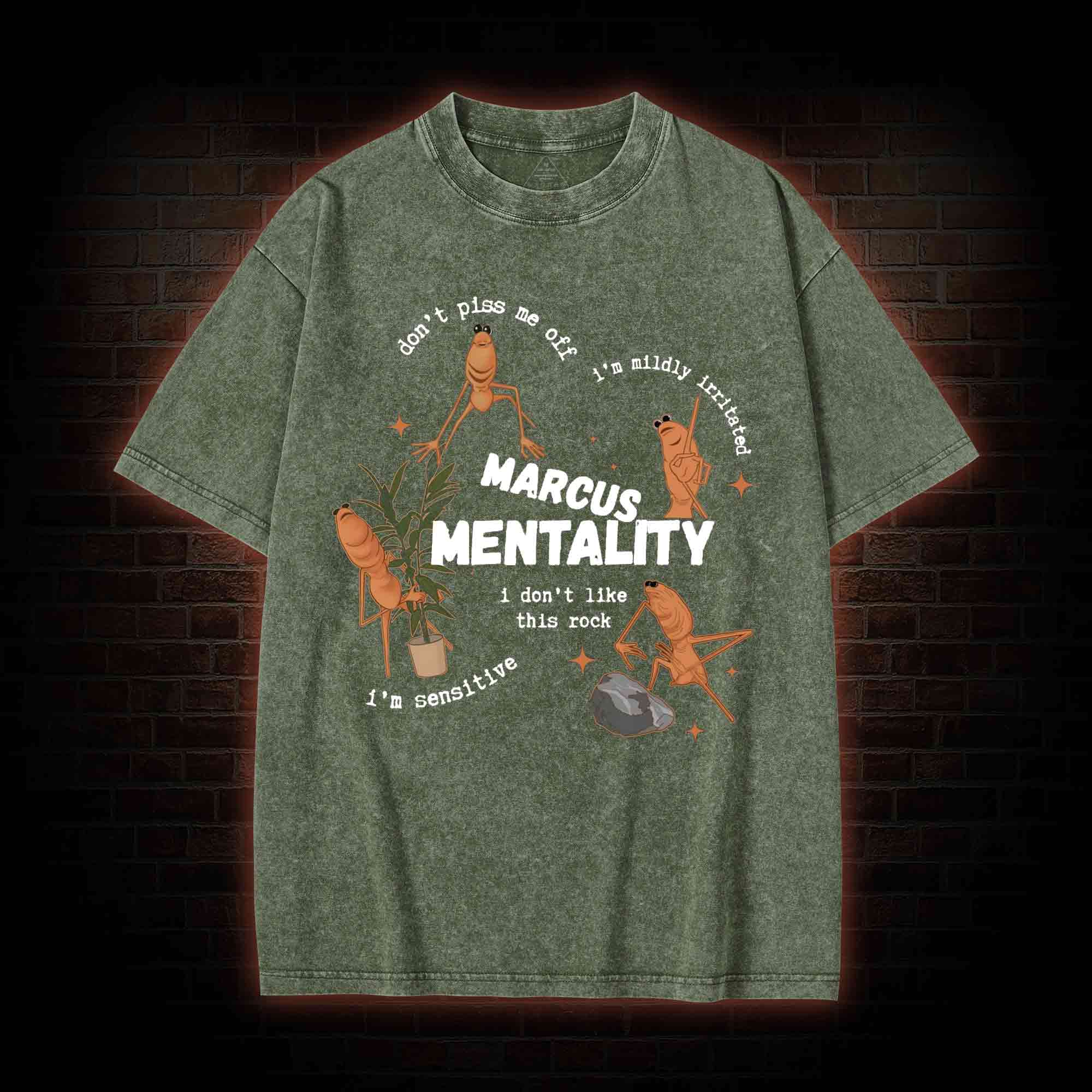 Marcus the Worm Washed T-shirt