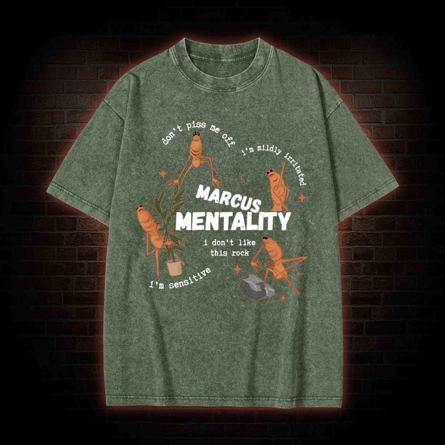 Marcus the Worm Washed T-shirt