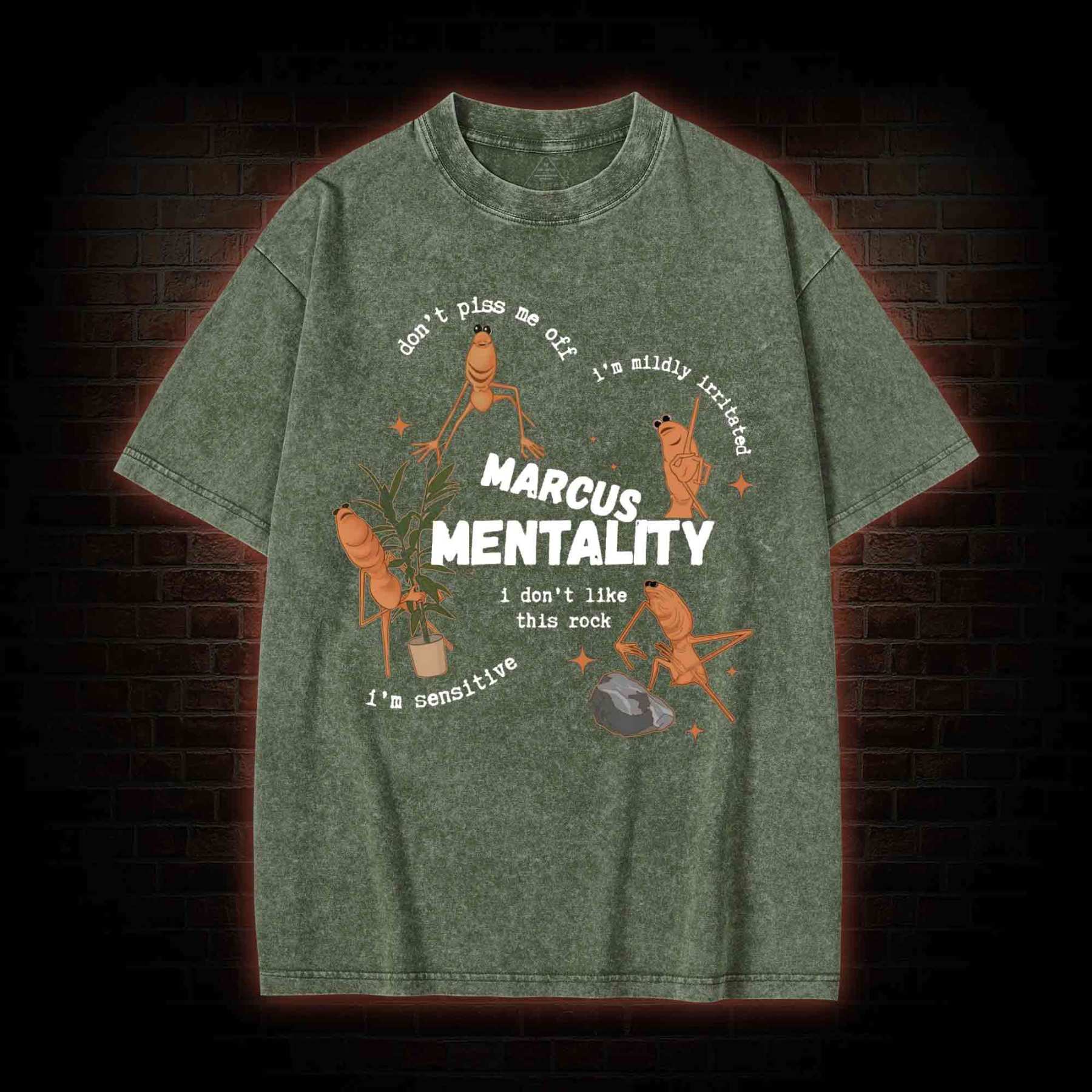 Marcus the Worm Washed T-shirt