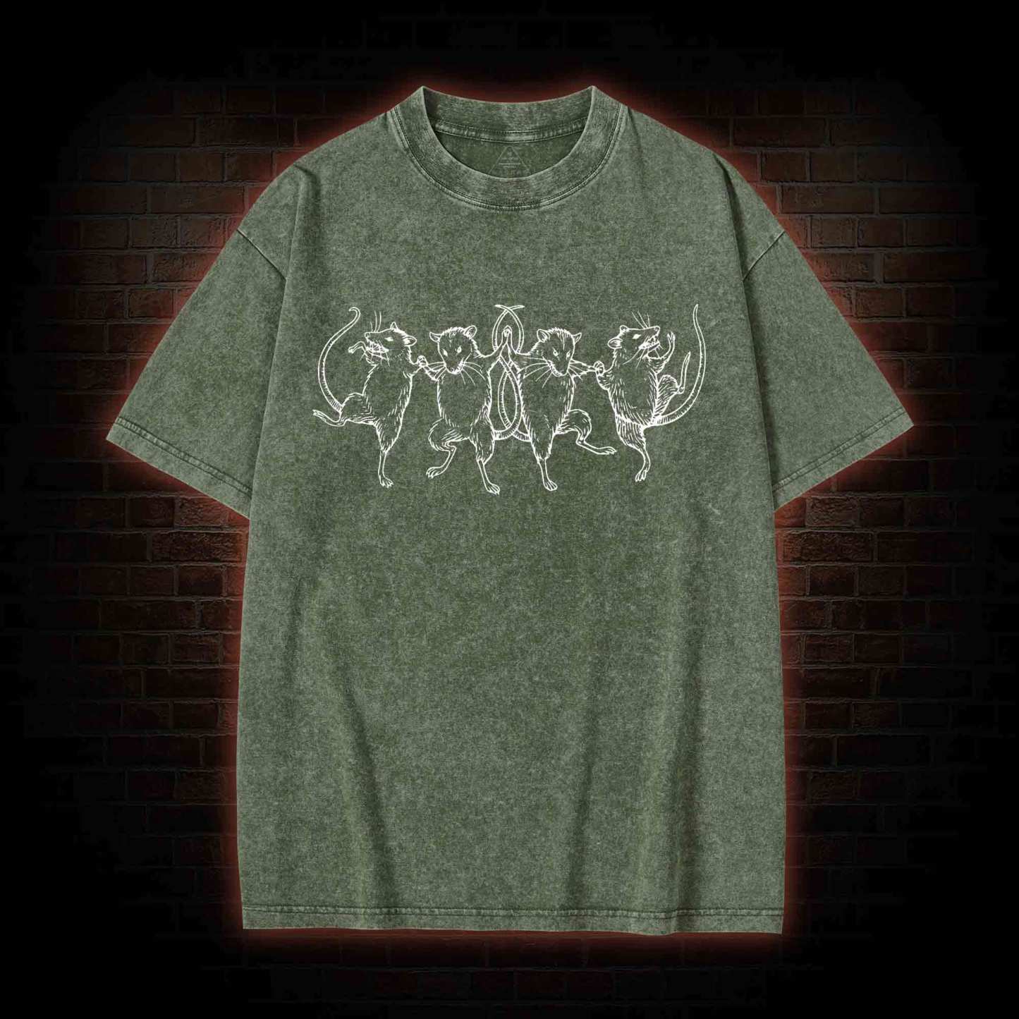 Dancing Rats Washed T-shirt