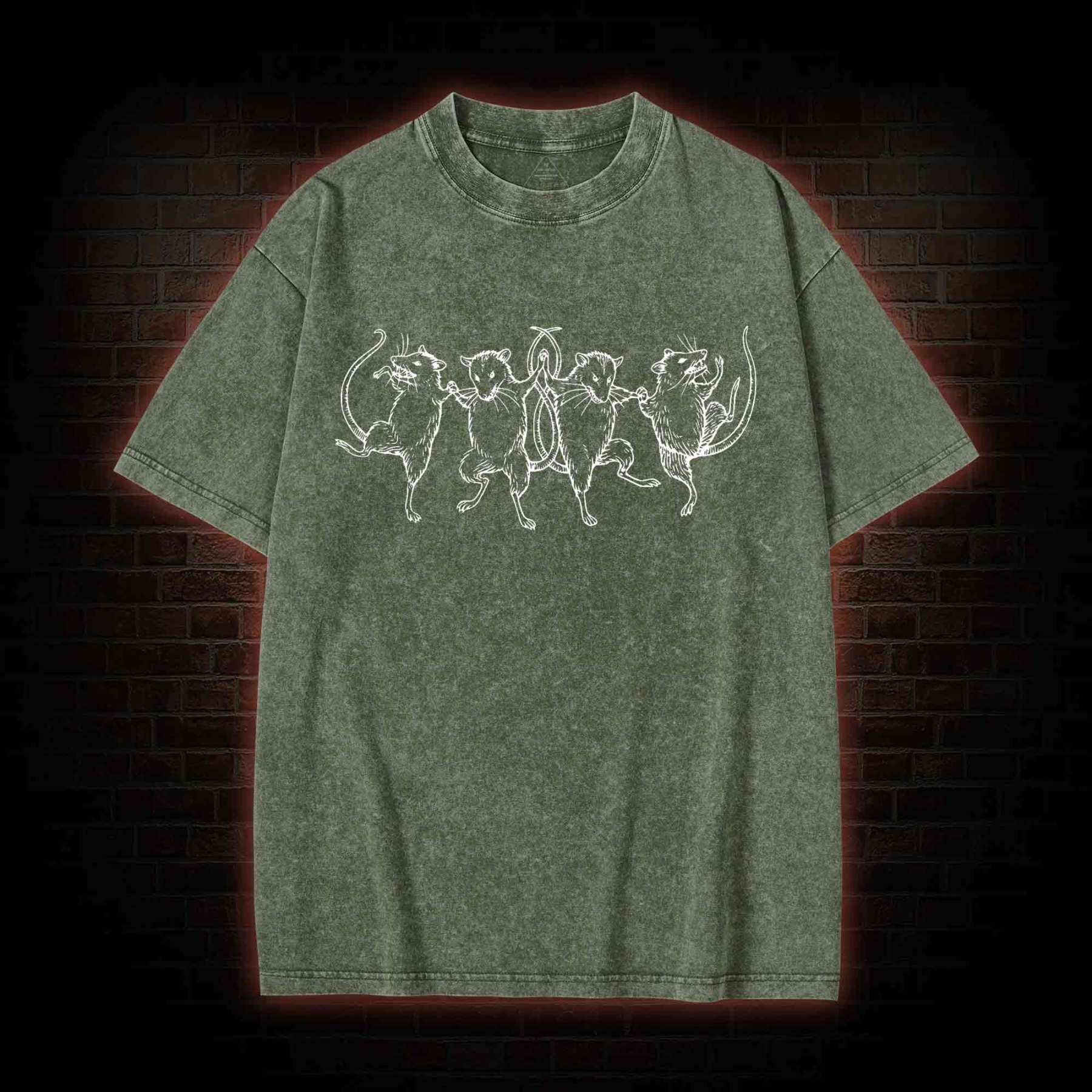 Dancing Rats Washed T-shirt