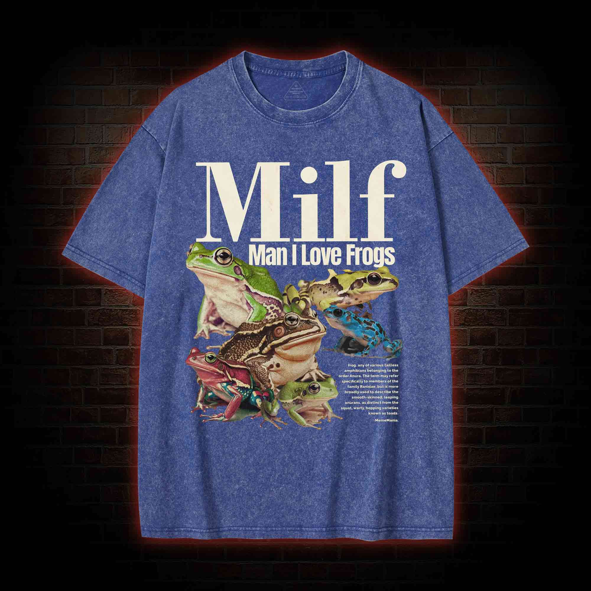 Man I Love Frogs Washed T-shirt