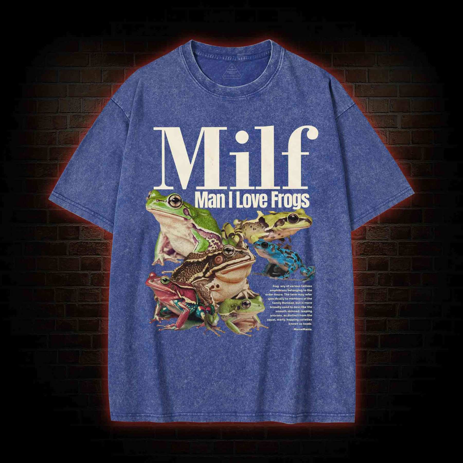 Man I Love Frogs Washed T-shirt