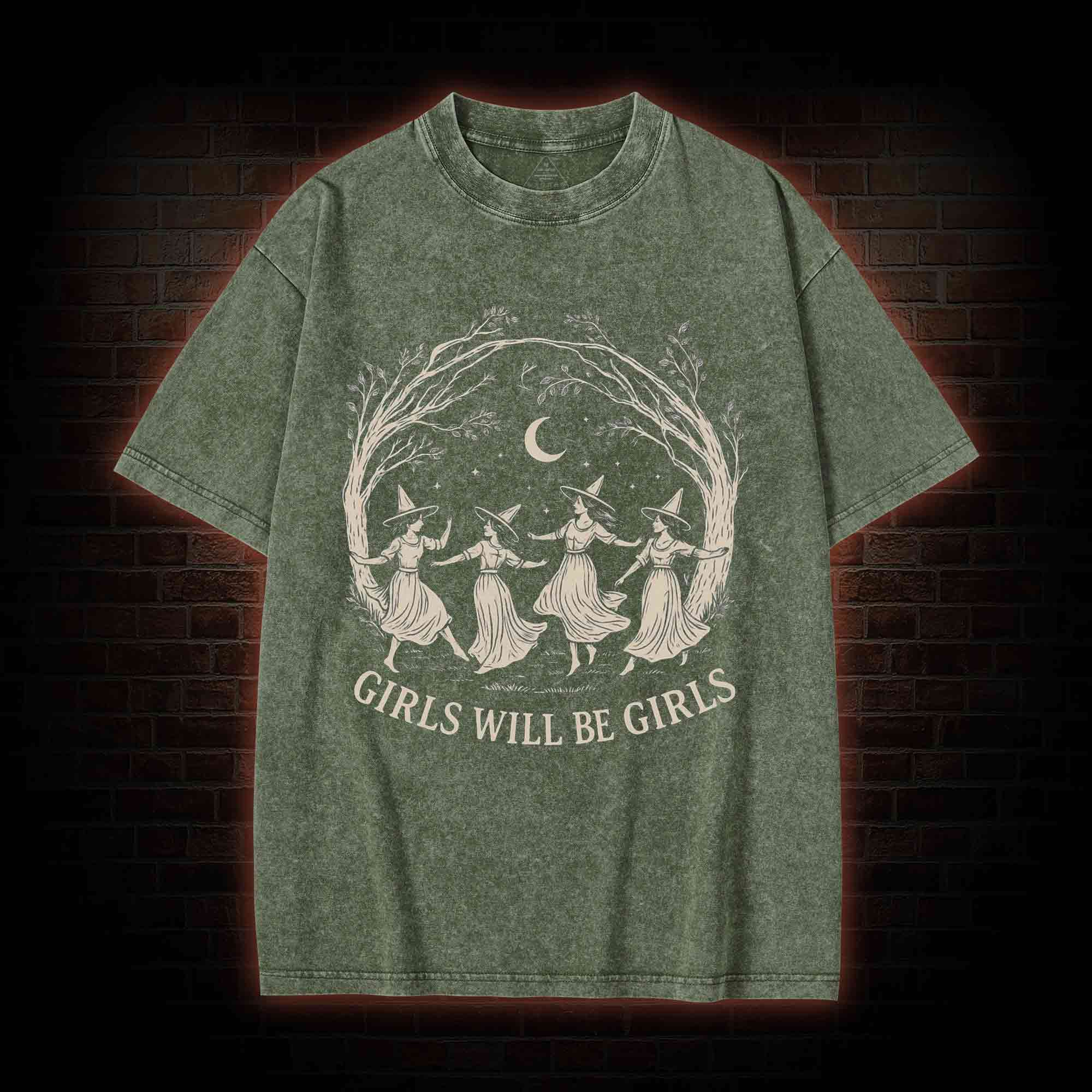 Girls will be Girls Washed T-shirt
