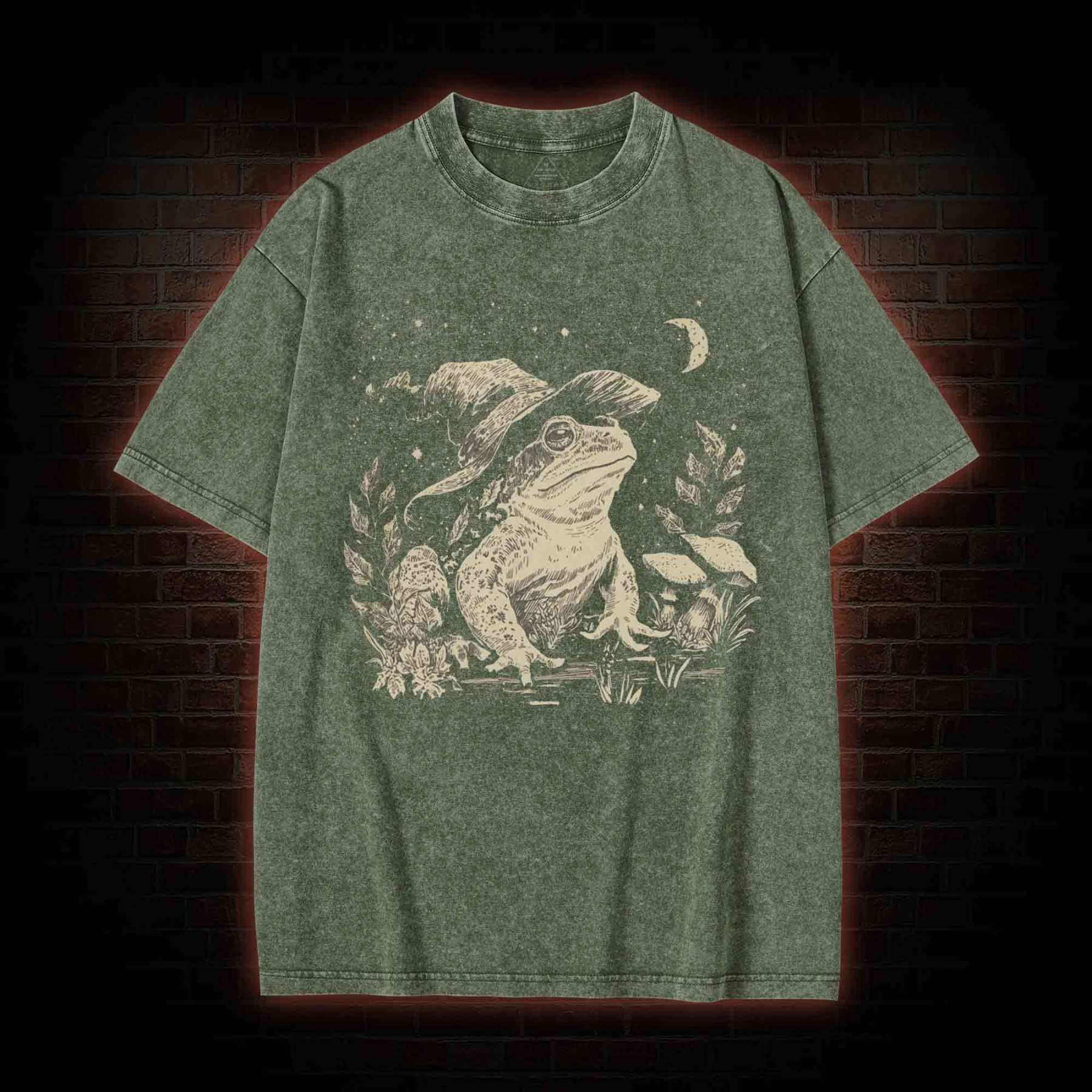 Witchy Frog Washed T-shirt