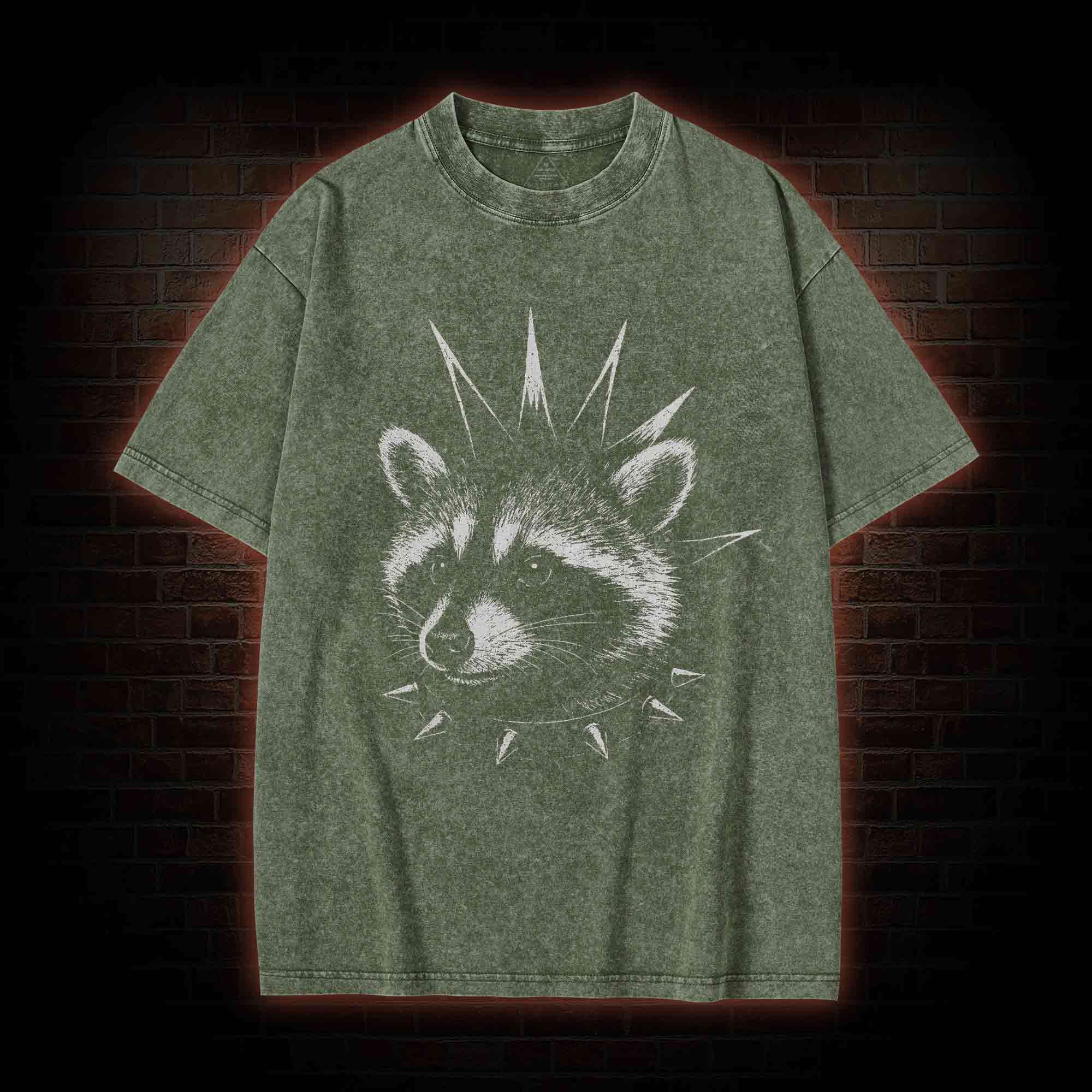 Punk Raccoon Washed T-shirt