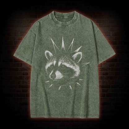 Punk Raccoon Washed T-shirt