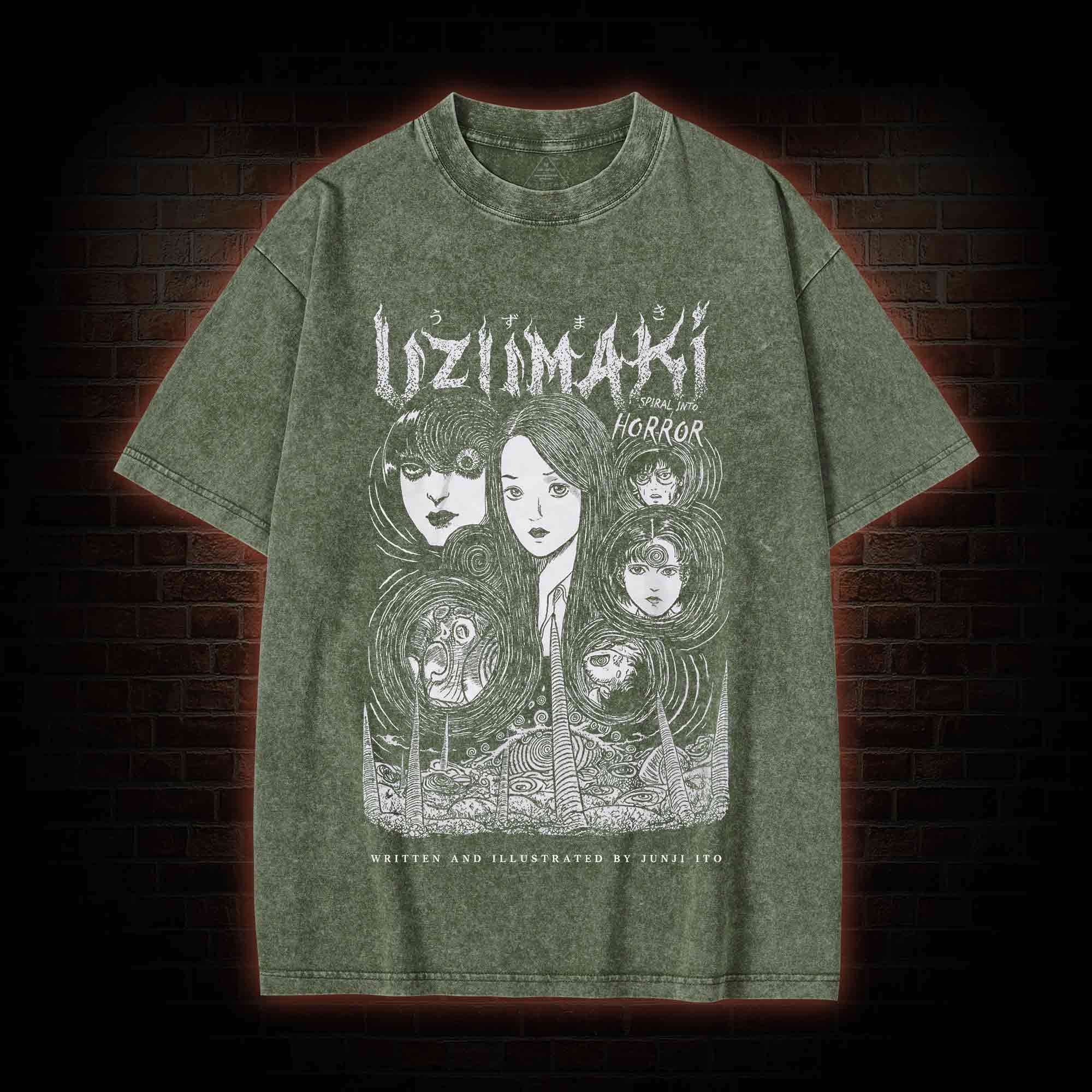 Creepy Girl Washed T-shirt