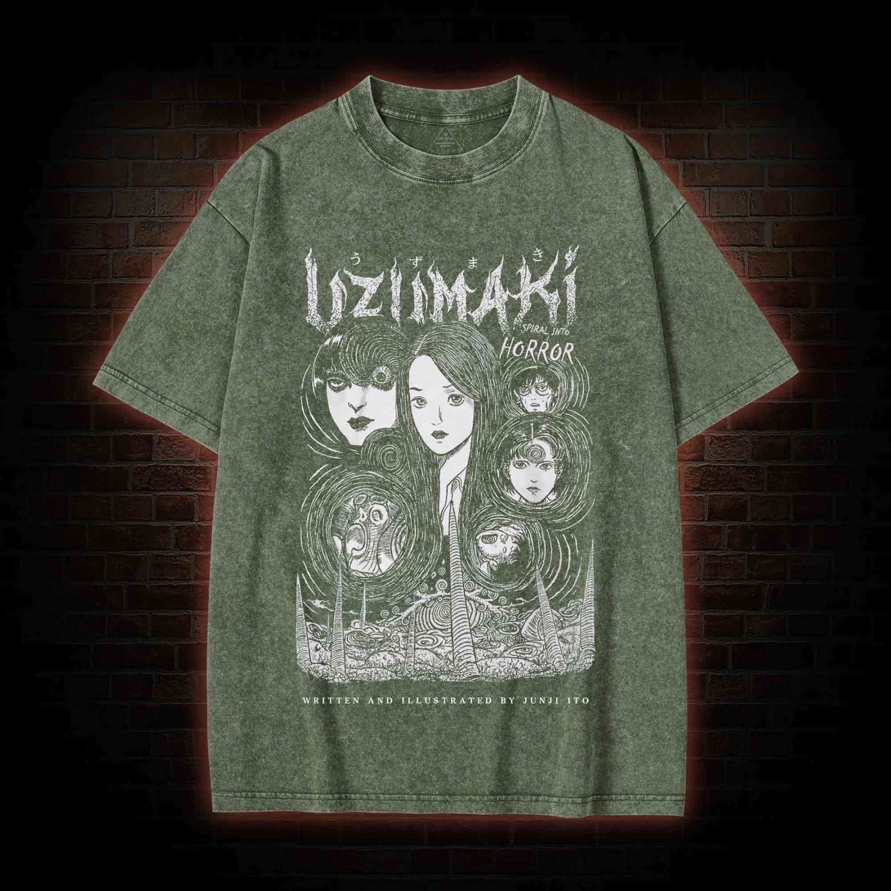 Creepy Girl Washed T-shirt