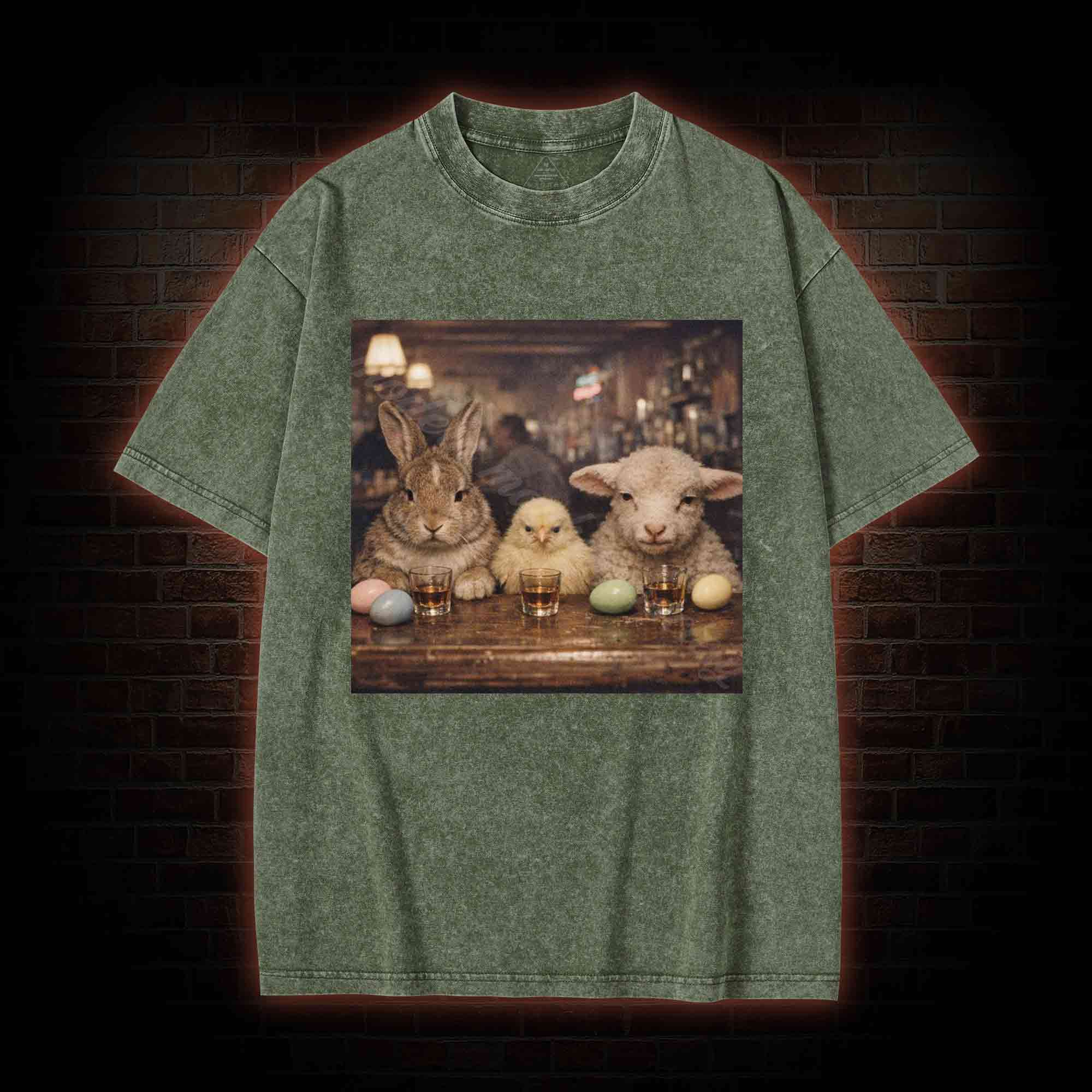 Animal Meme Washed T-shirt