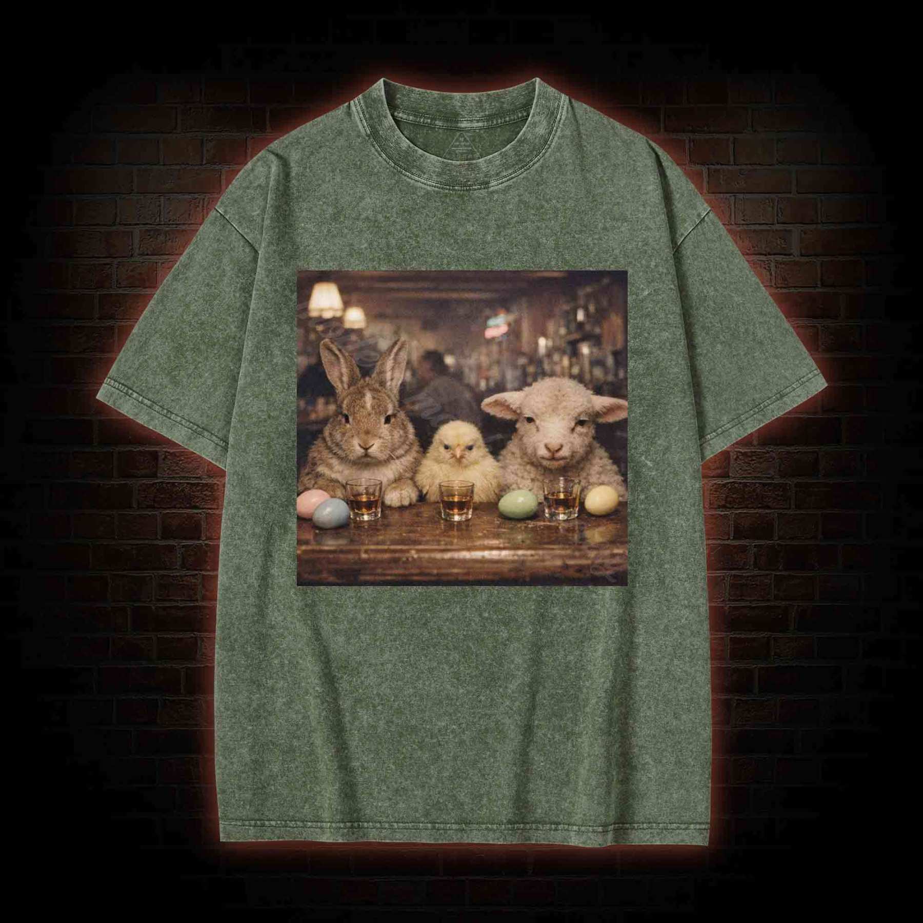 Animal Meme Washed T-shirt