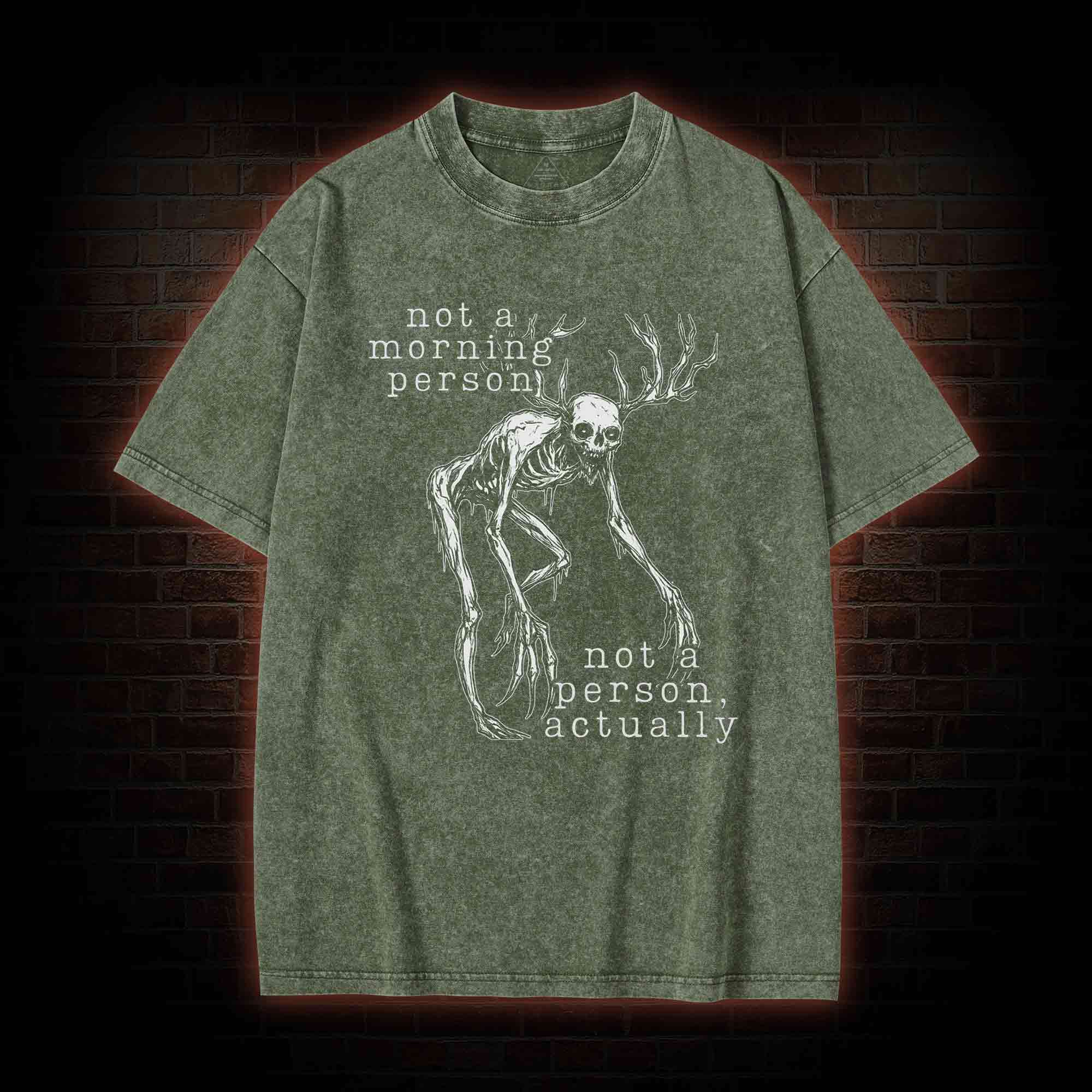 Wendigo Morning Person Washed T-shirt