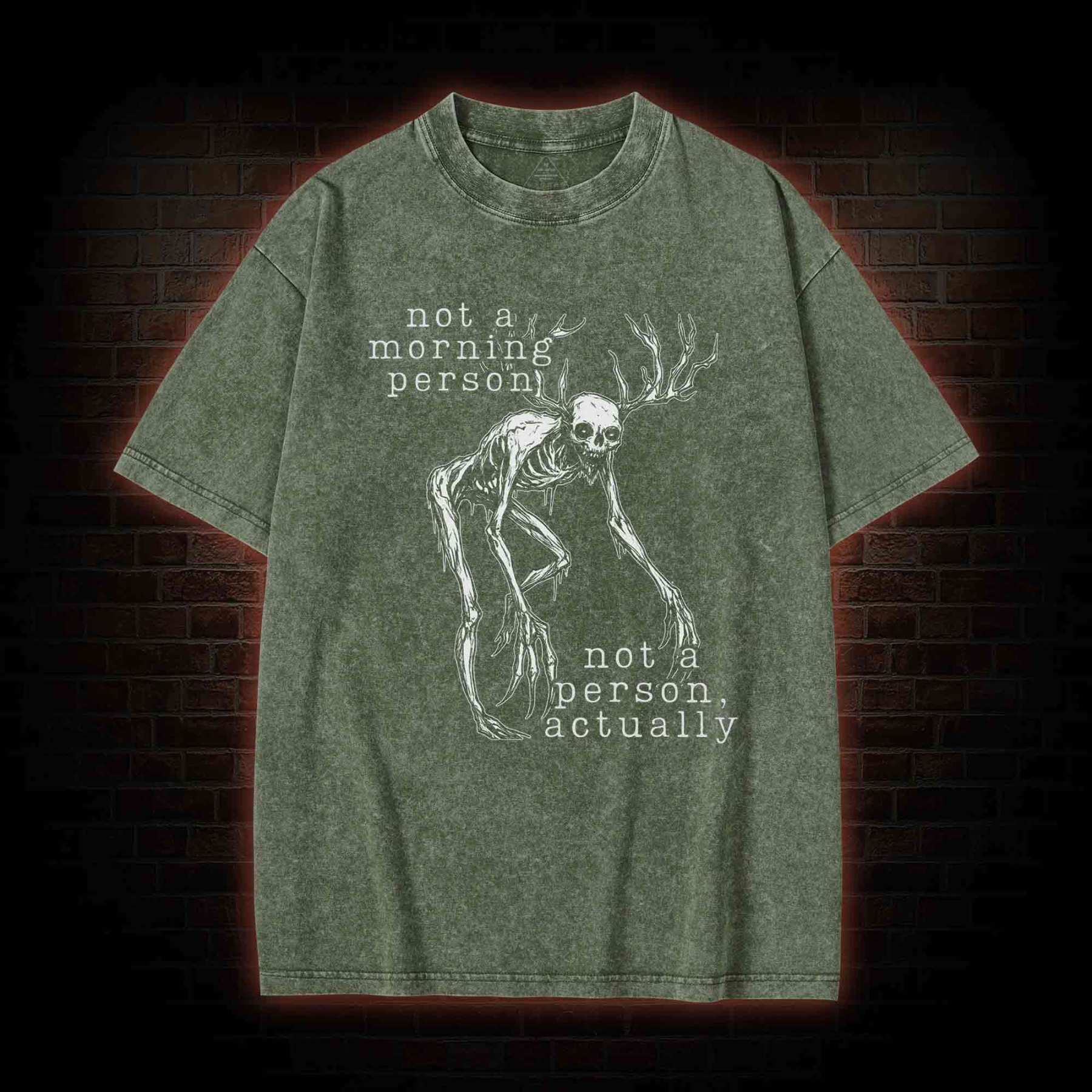 Wendigo Morning Person Washed T-shirt