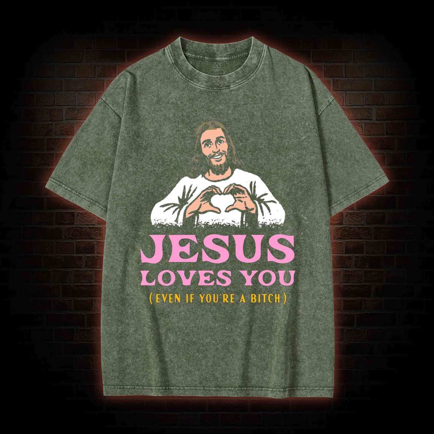 Jesus Loves You Washed T-shirt