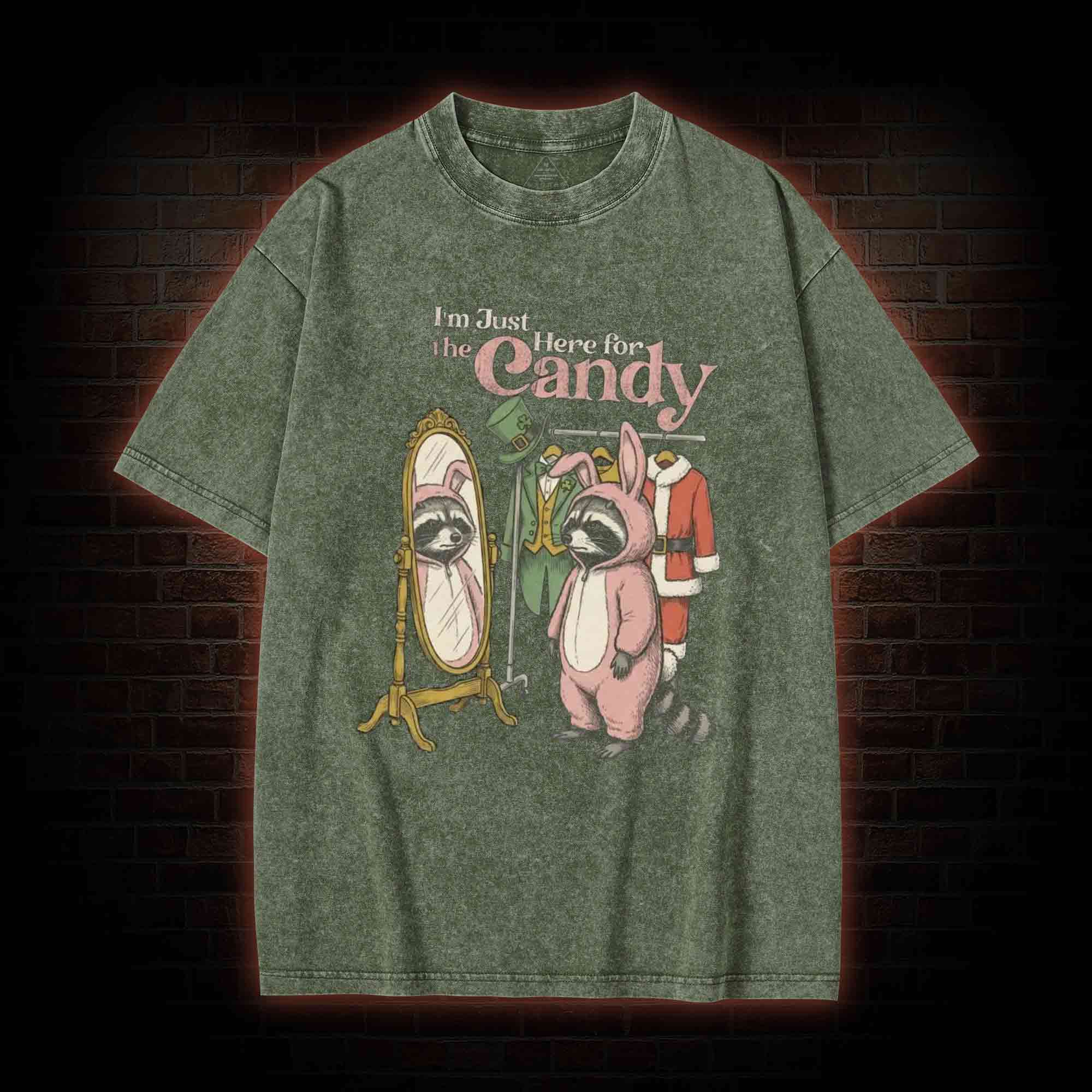 I'm Only Doing This for the Candy Washed T-shirt