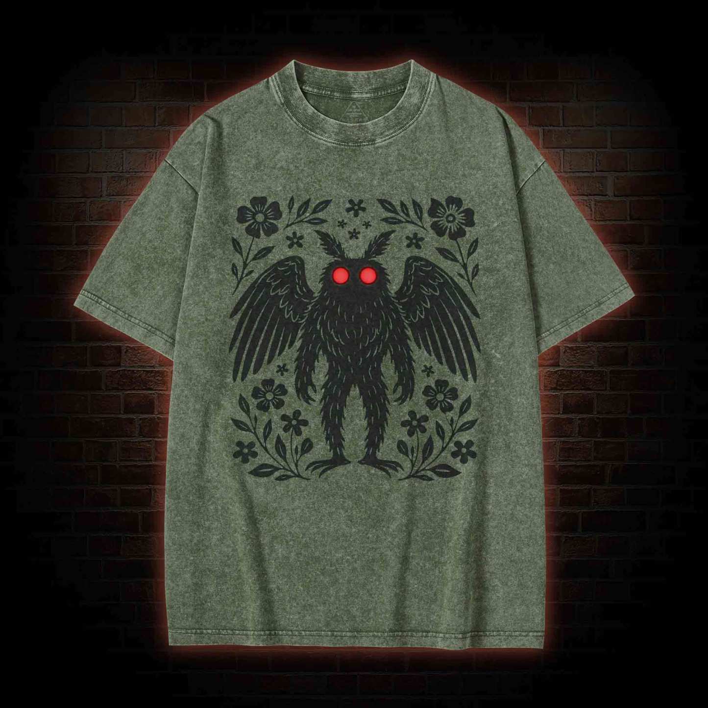 Mothman Cryptid Washed T-shirt