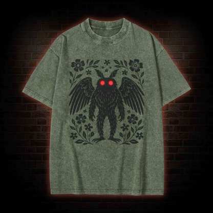 Mothman Cryptid Washed T-shirt