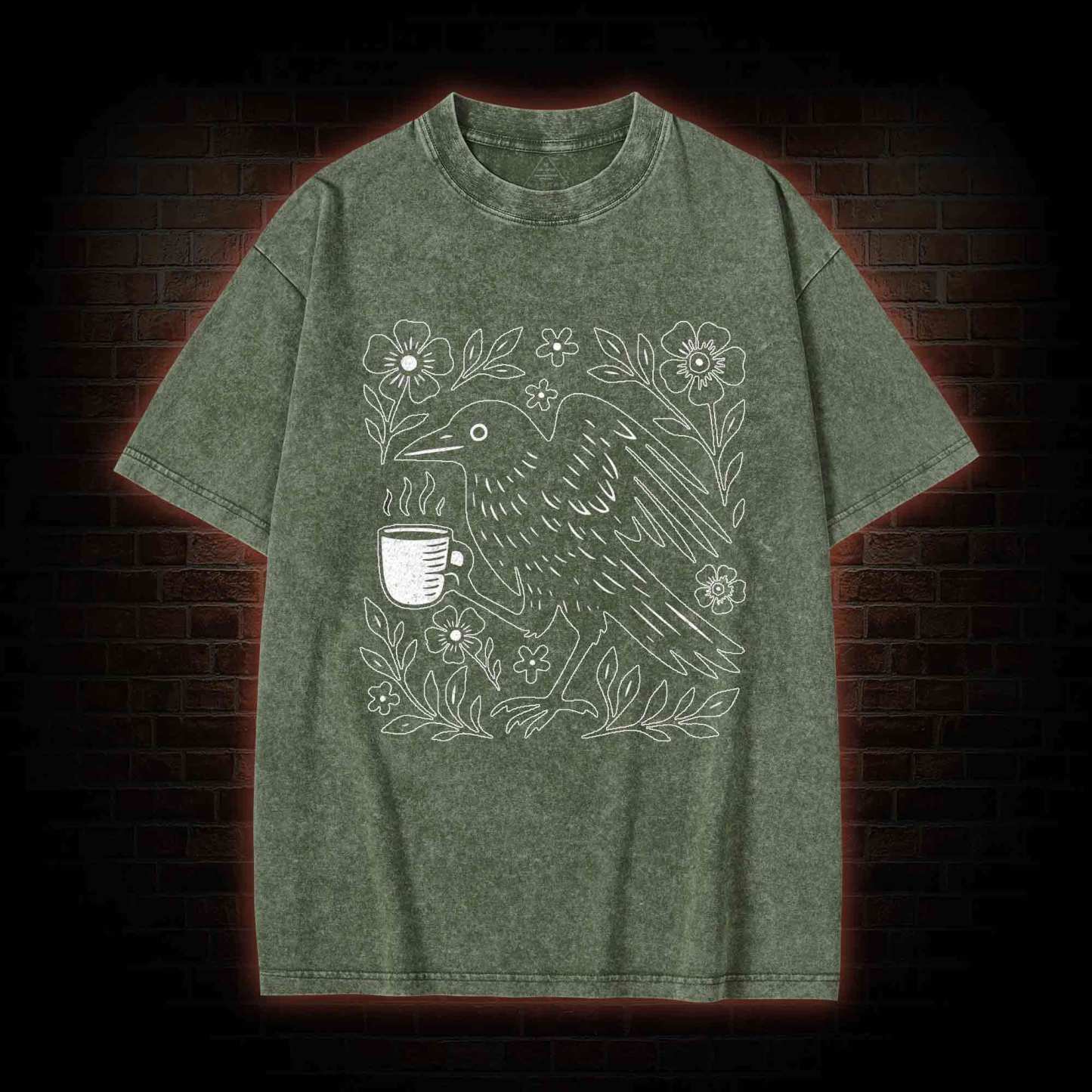 Bird Coffee Washed T-shirt